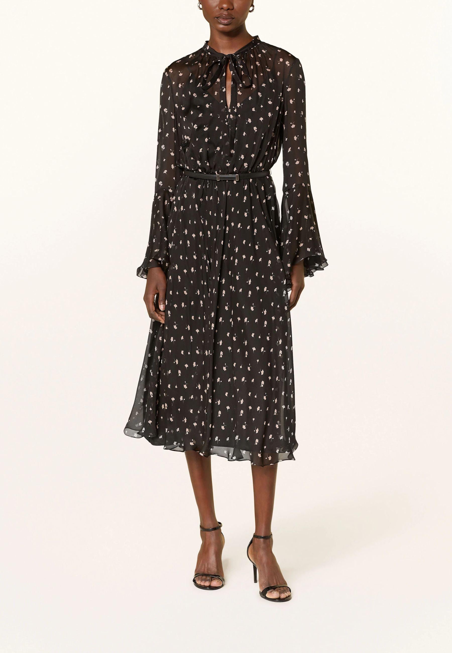 Max Mara Studio - Abito in seta con stampa floreale 