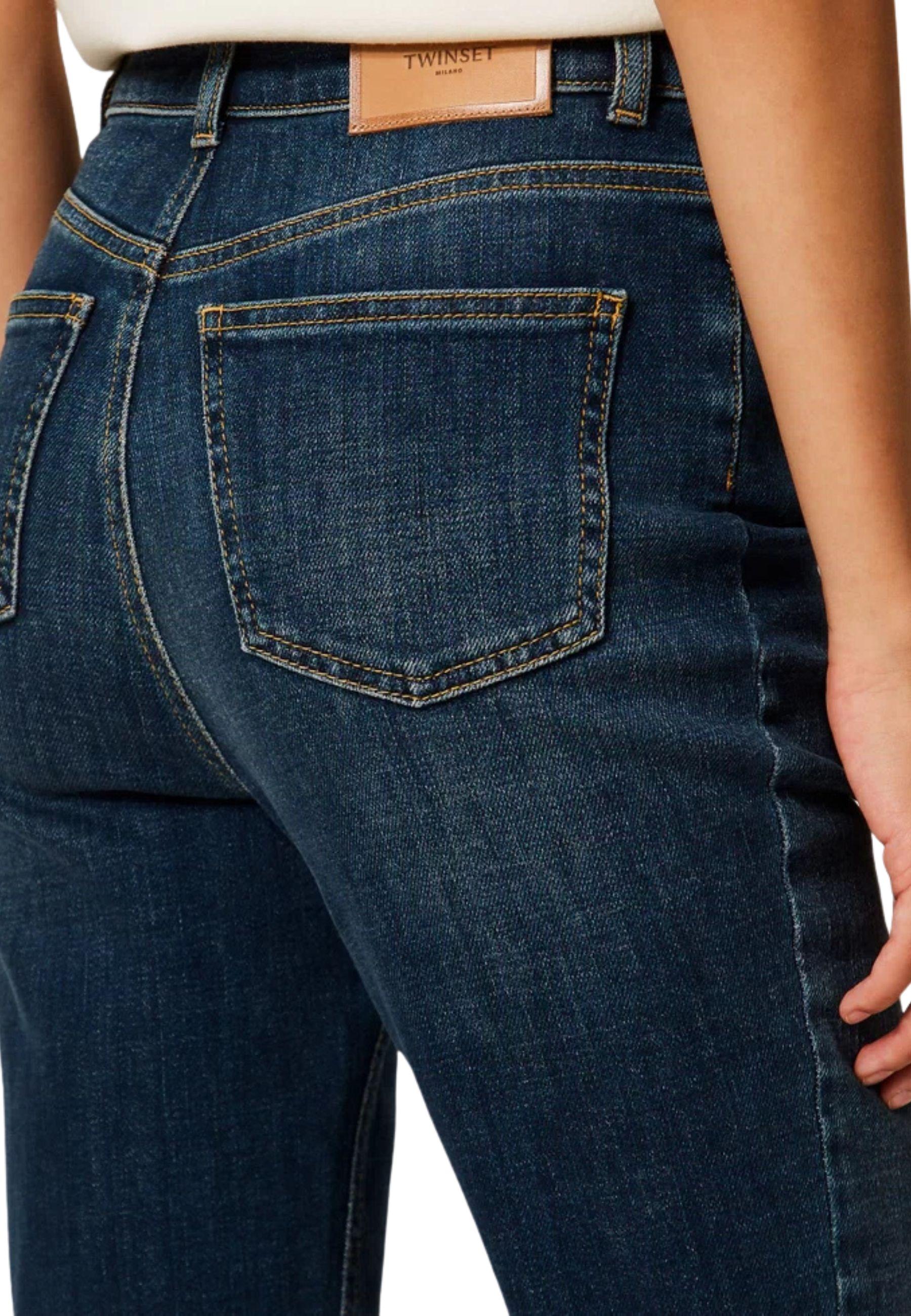 Jeans cropped cinque tasche 