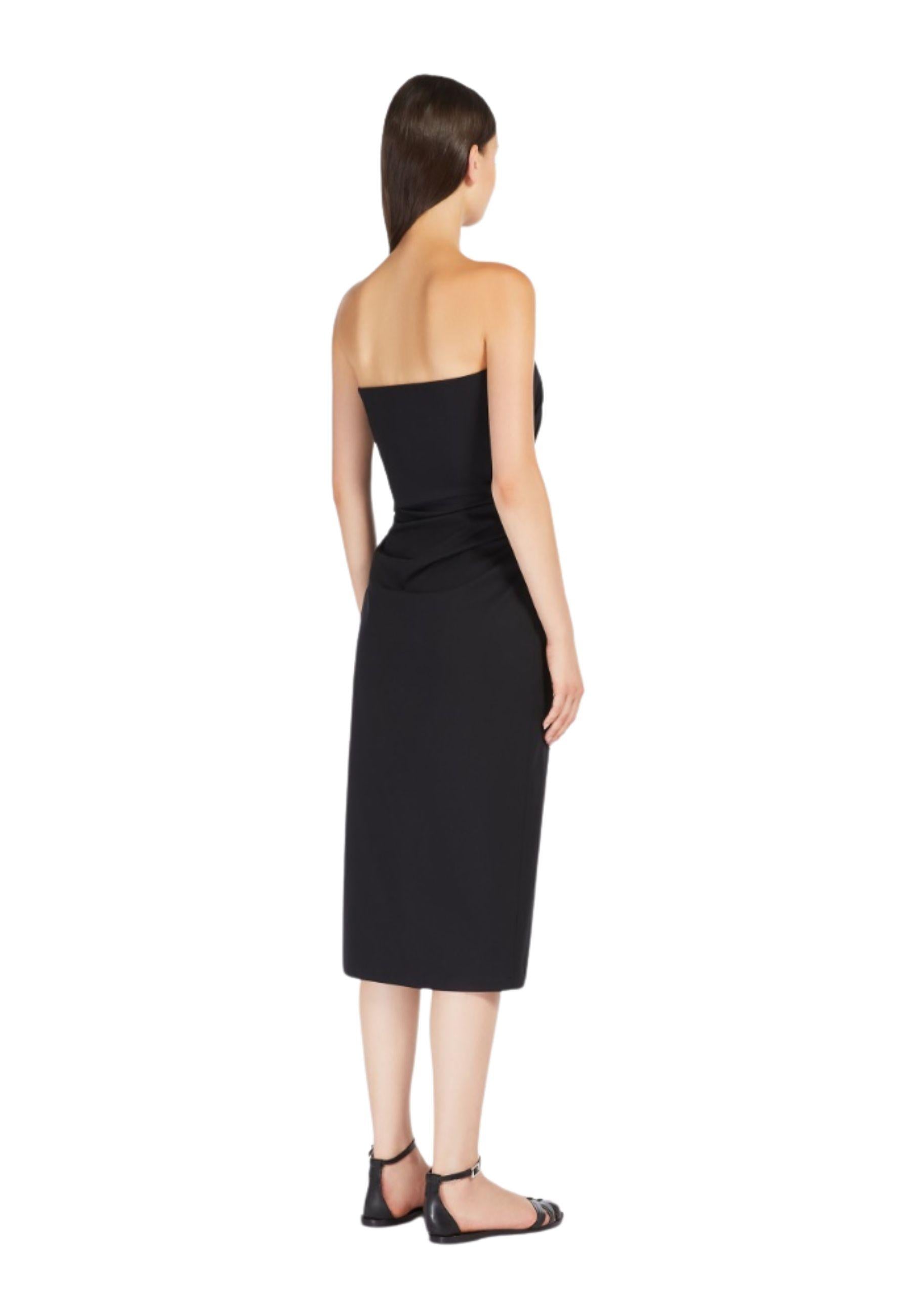 Abito bustier in gabardina 