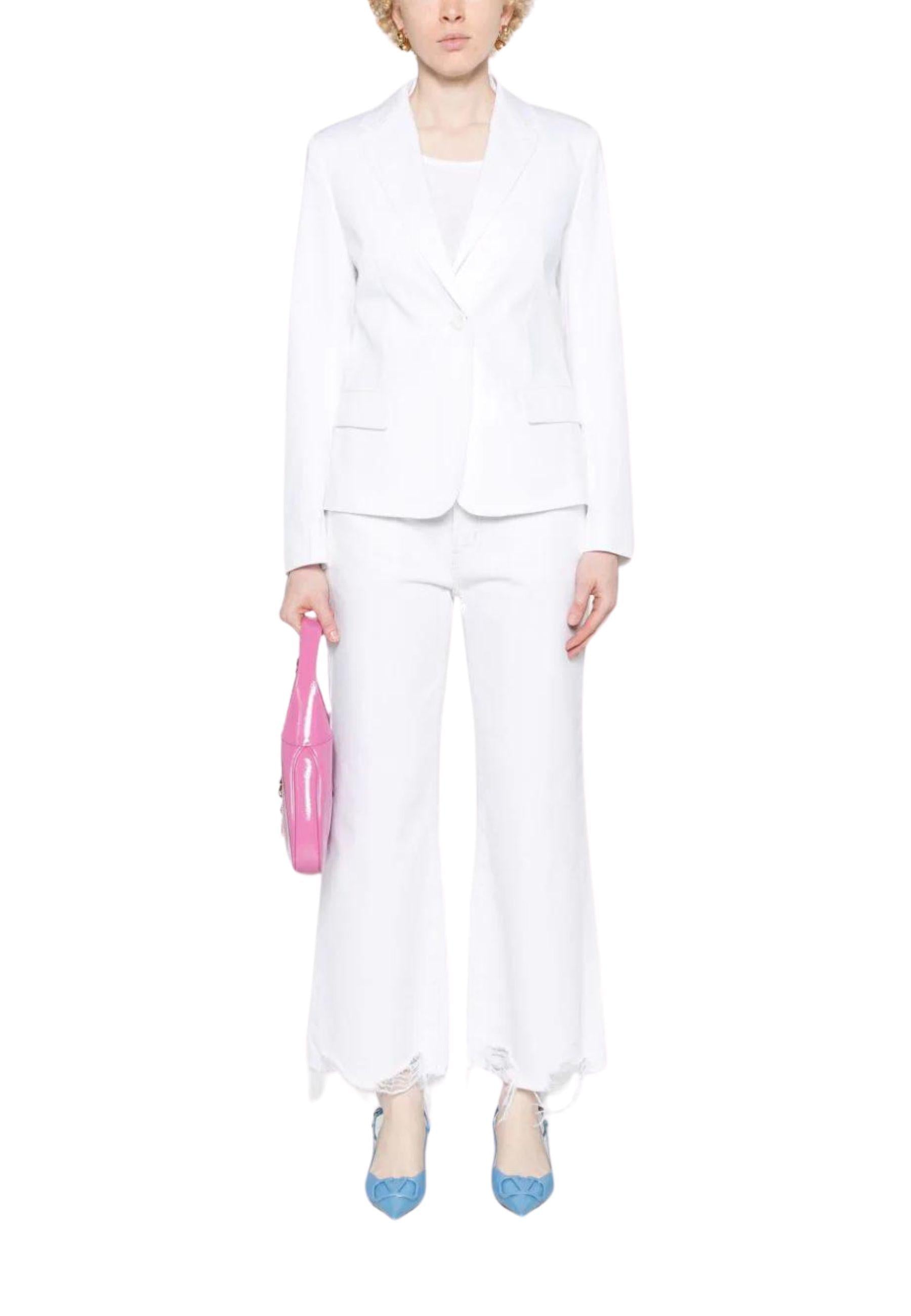 Giacca Sarnico in cotone stretch Bianco 