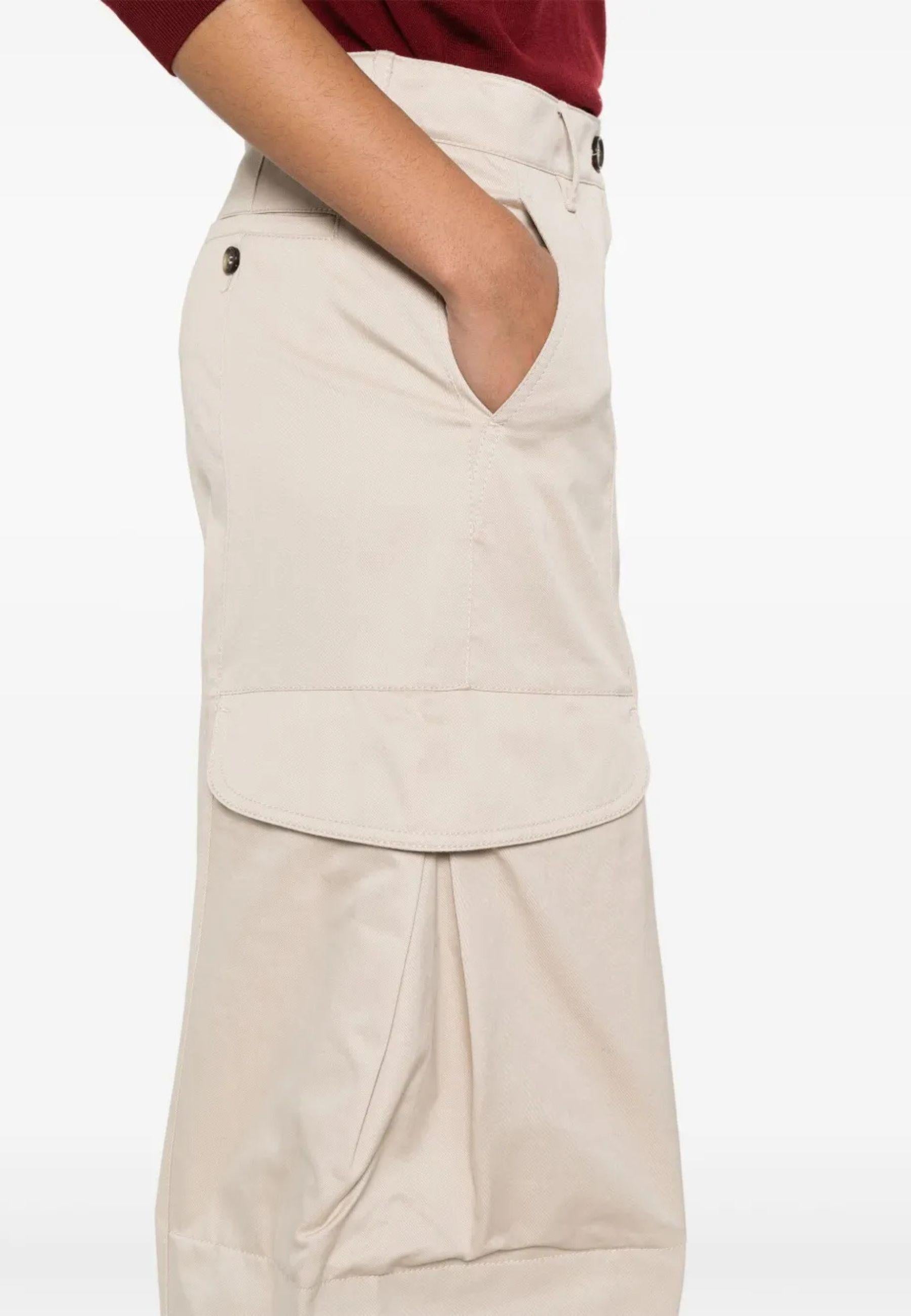 'S Max Mara - Pantaloni Rosatea in Cotone Beige Archivio 