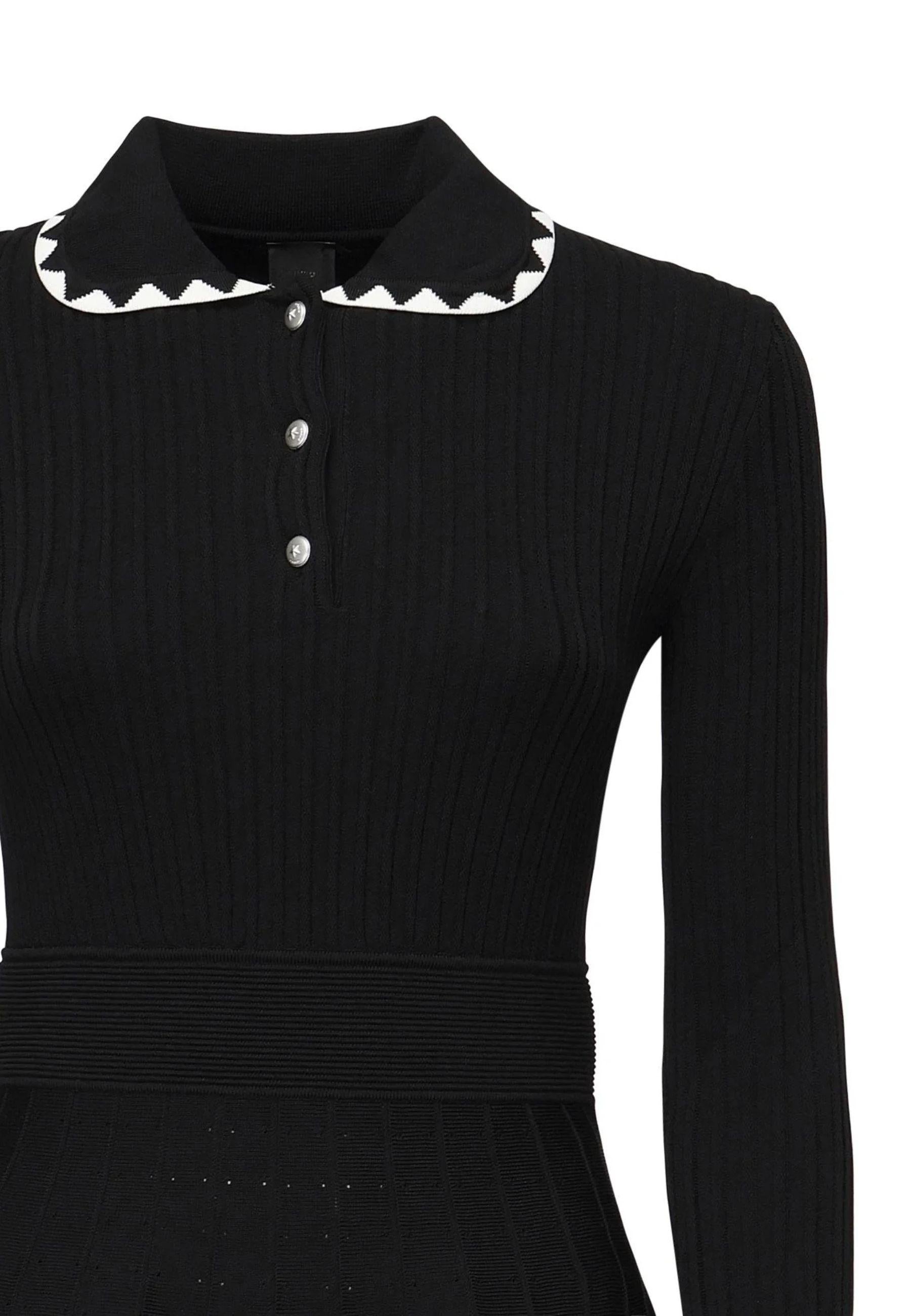 Abito in maglia Pinko con colletto a contrasto 