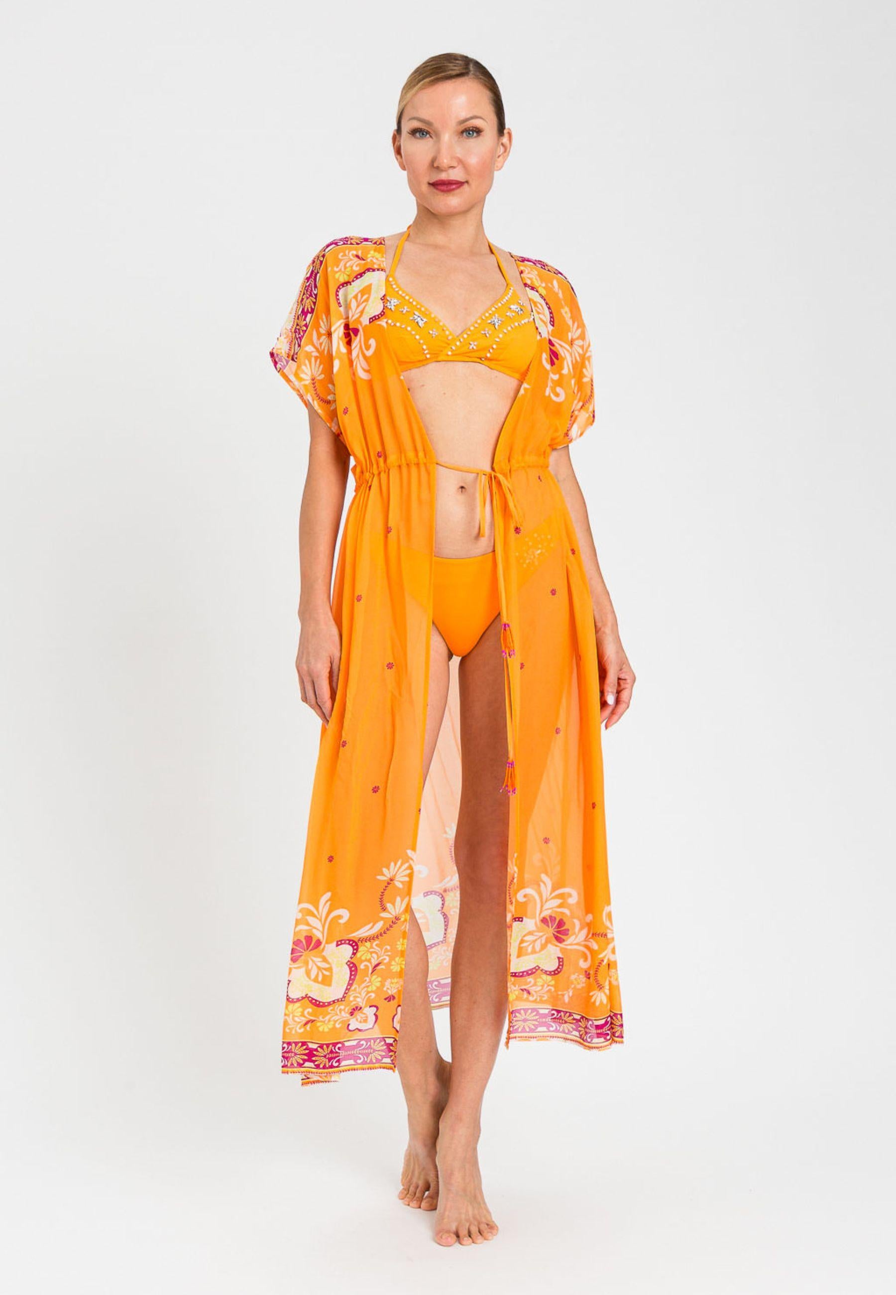 Twinset - Kimono lungo stampa paisley in viscosa 