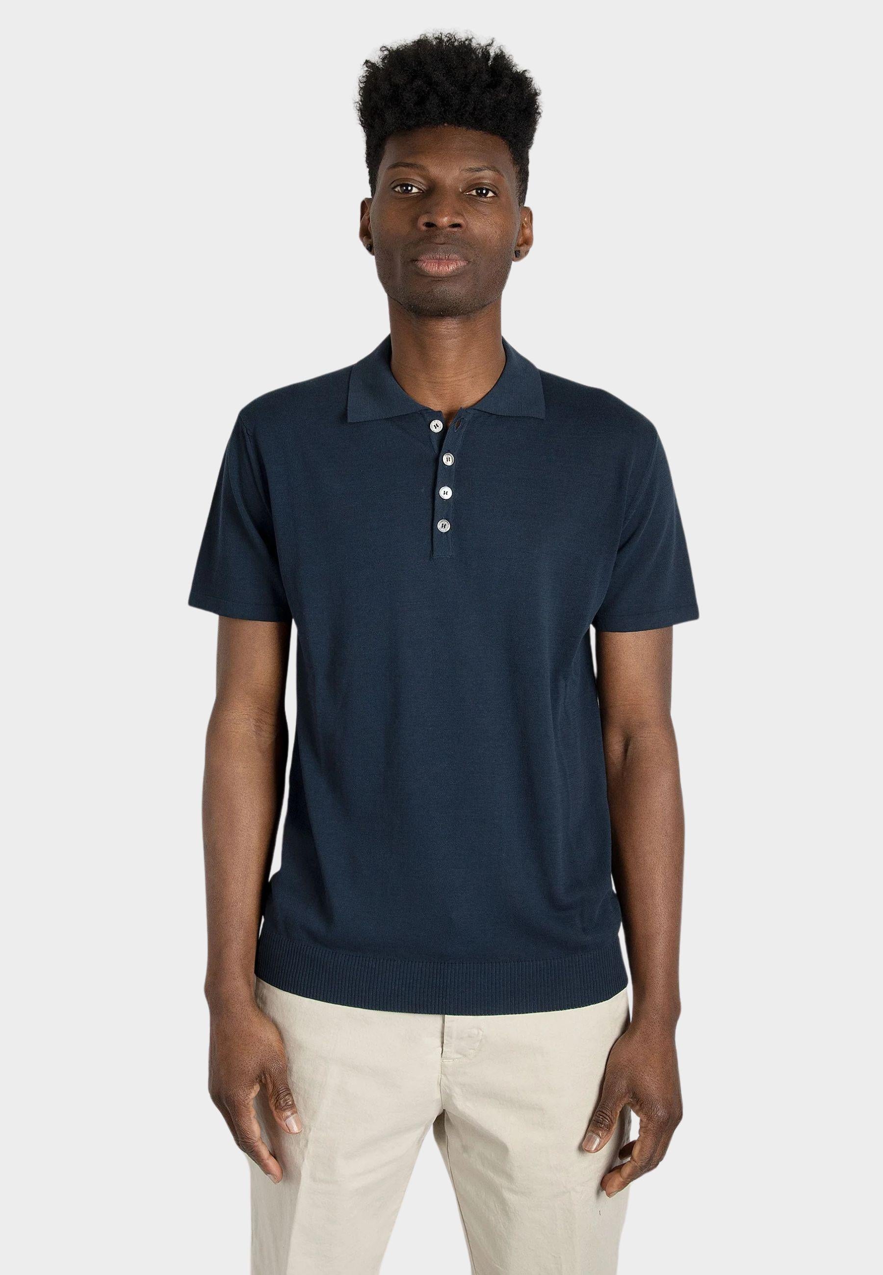 Polo Crepe in Cotone - Made in Italy 