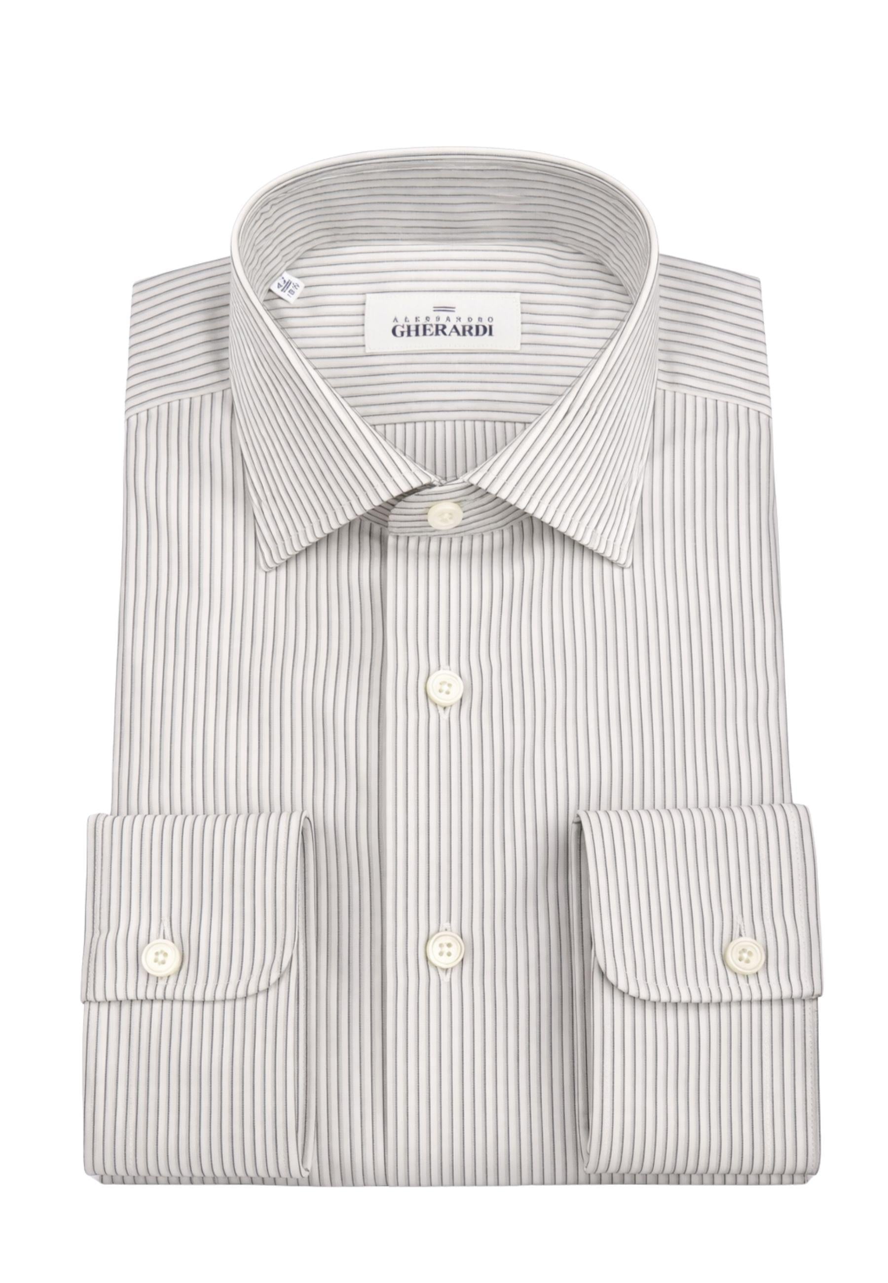 ALESSANDRO GHERARDI - Camicia rigata in puro cotone 
