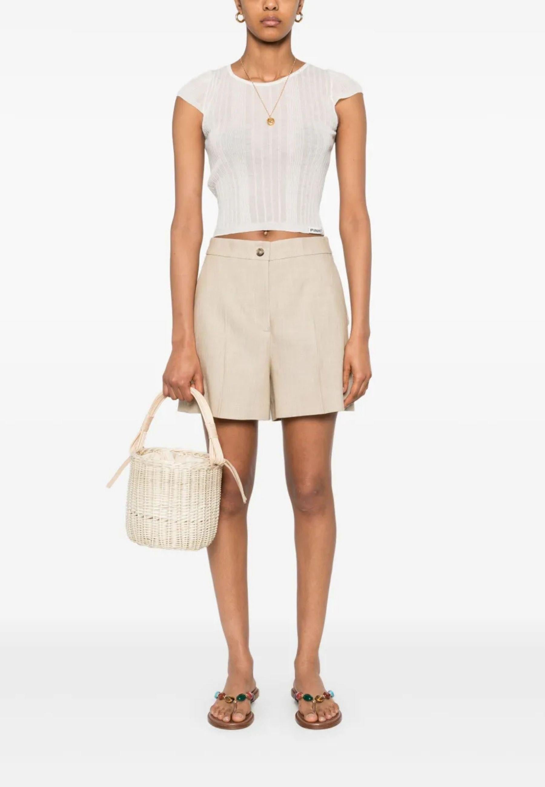 PINKO - T-shirt Donna in Maglia a Costine 