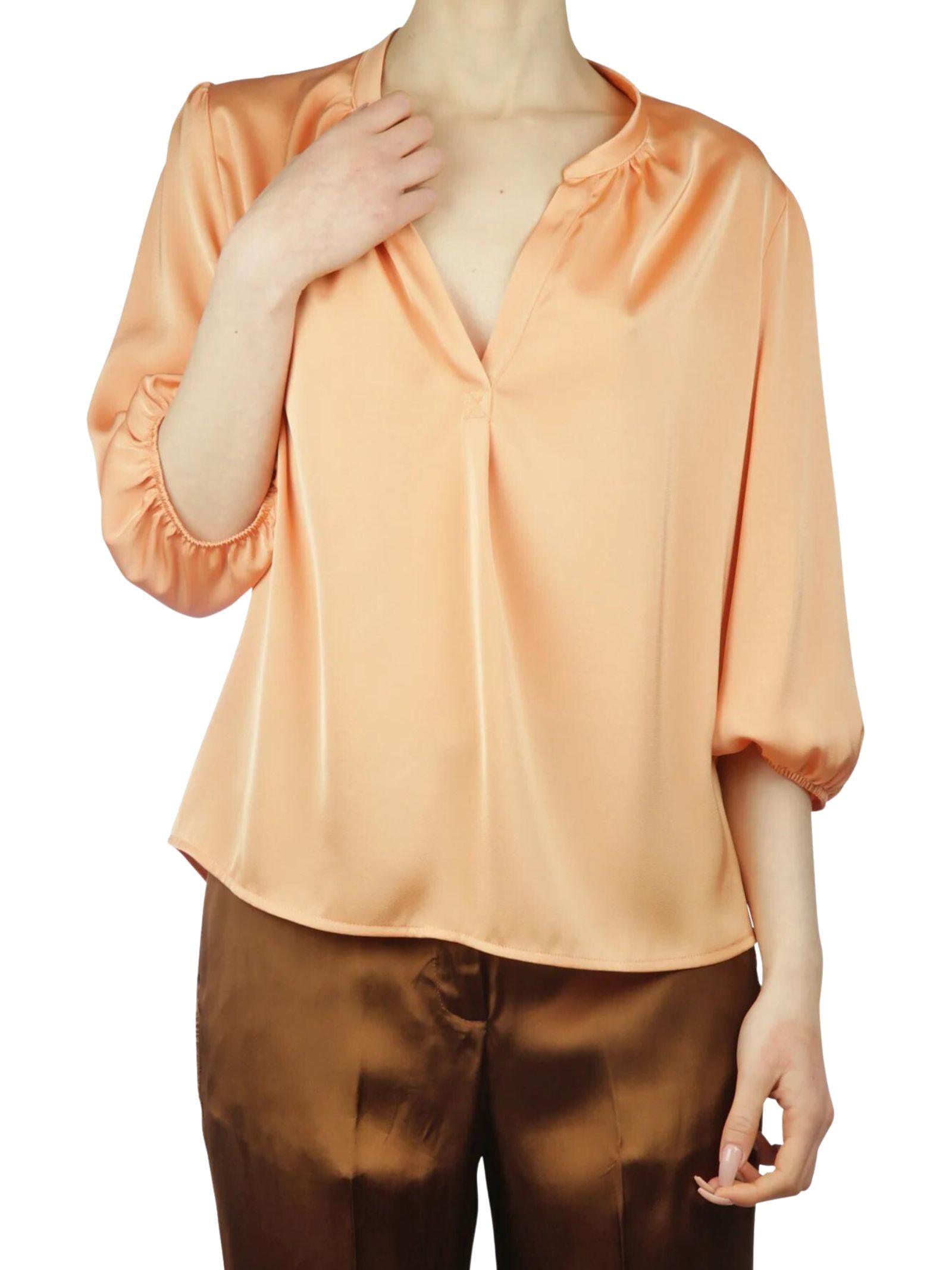 Camicia serafino raso Apricot 