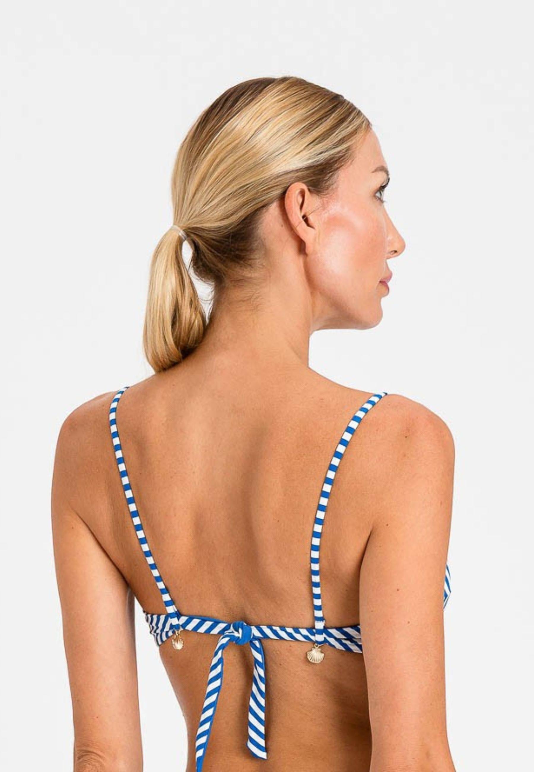 Bikini fascia con tanga reversibile a laccetti 