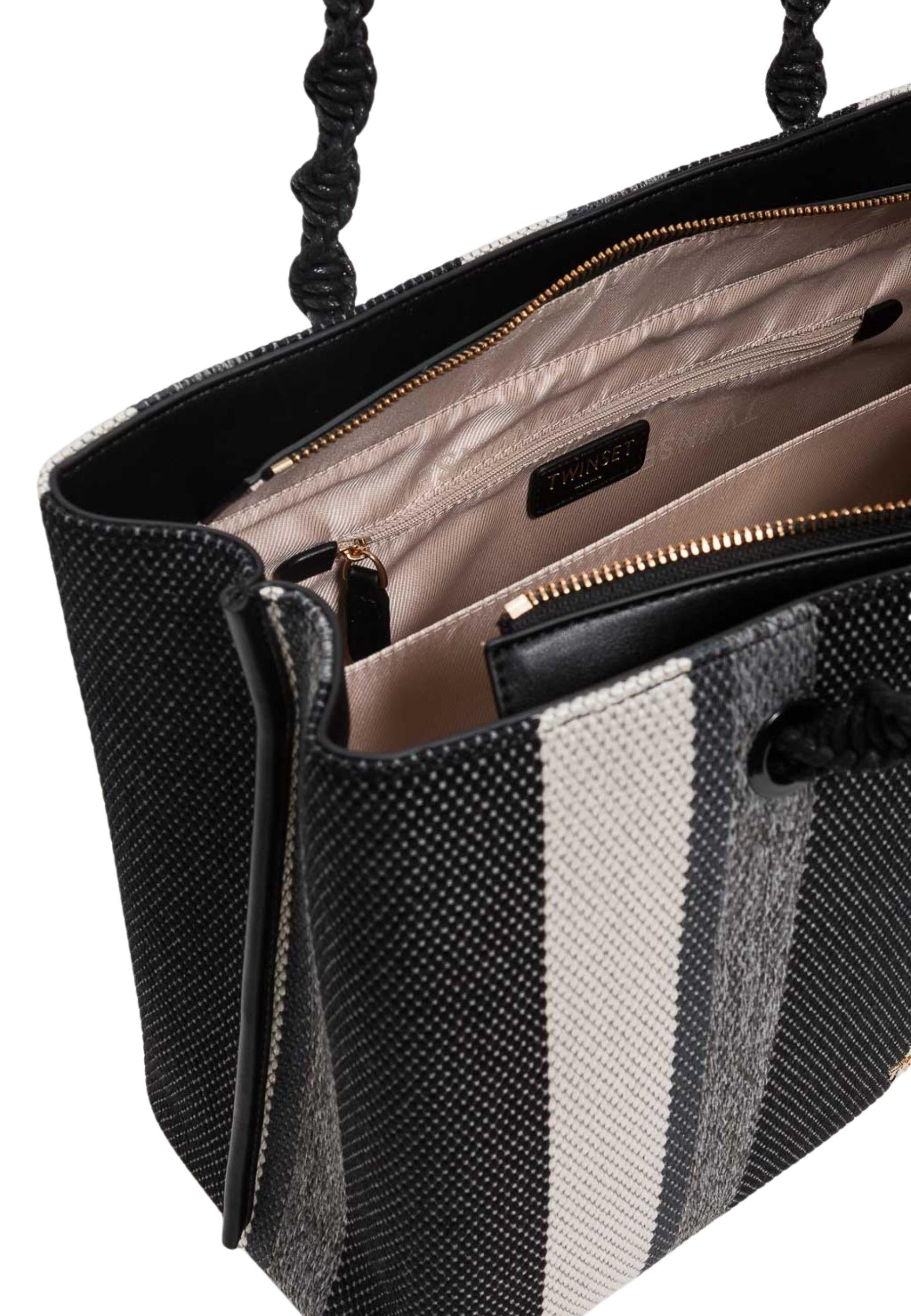 Borsa Tote a righe 