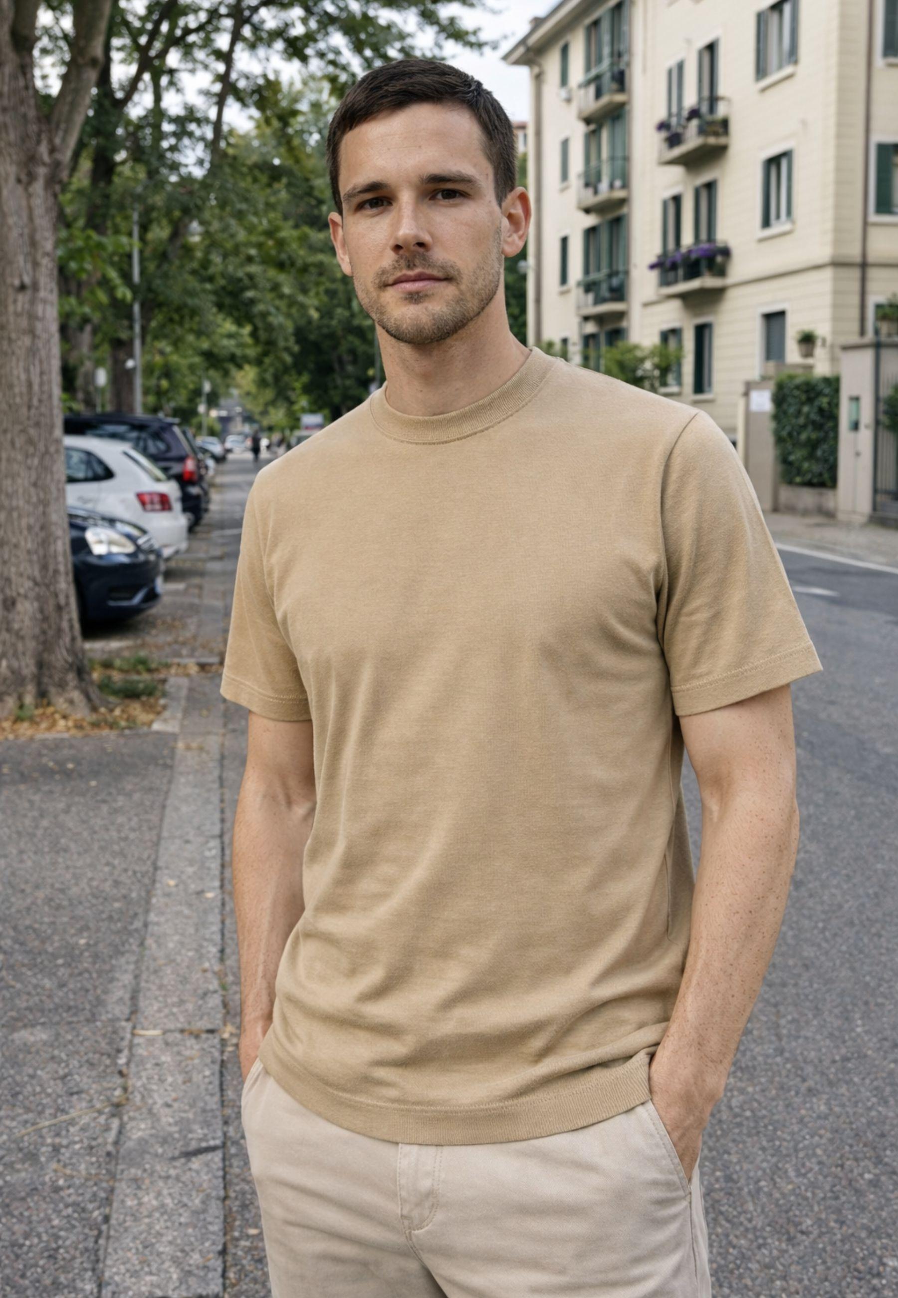 Daniele Fiesoli - T-Shirt Girocollo in Maglia di Cotone 