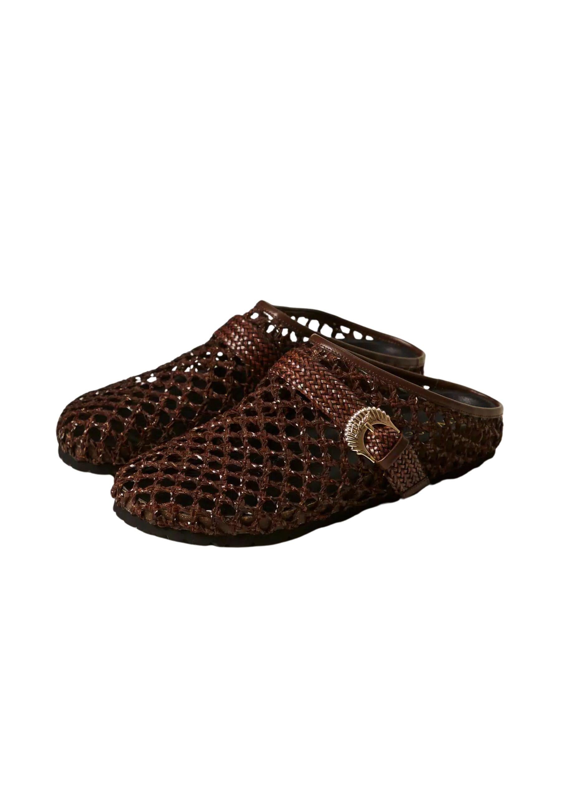 Sandali slide con intrecci 
