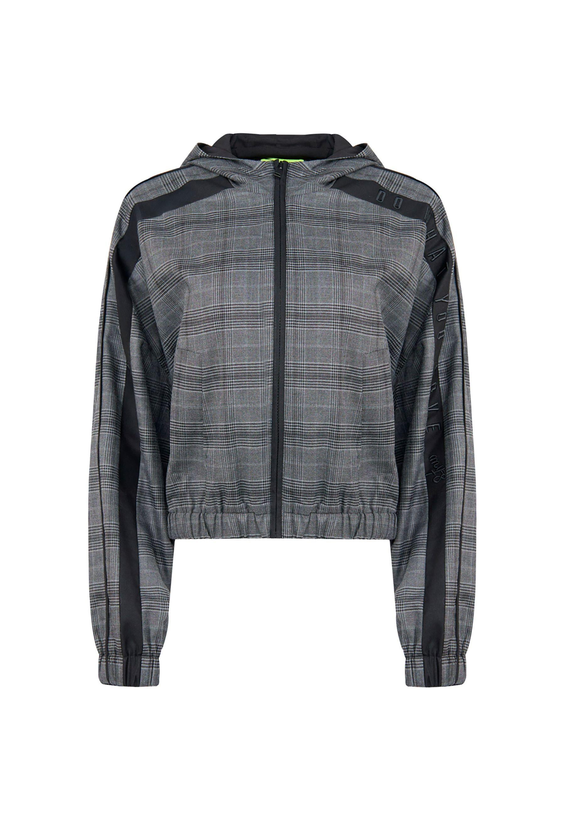 Giacca Donna Twinset Actitude con Cappuccio a Quadri 