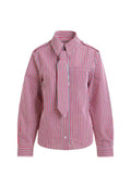 Camicia boxy a righe con fiocco removibile - Essentiel Antwerp