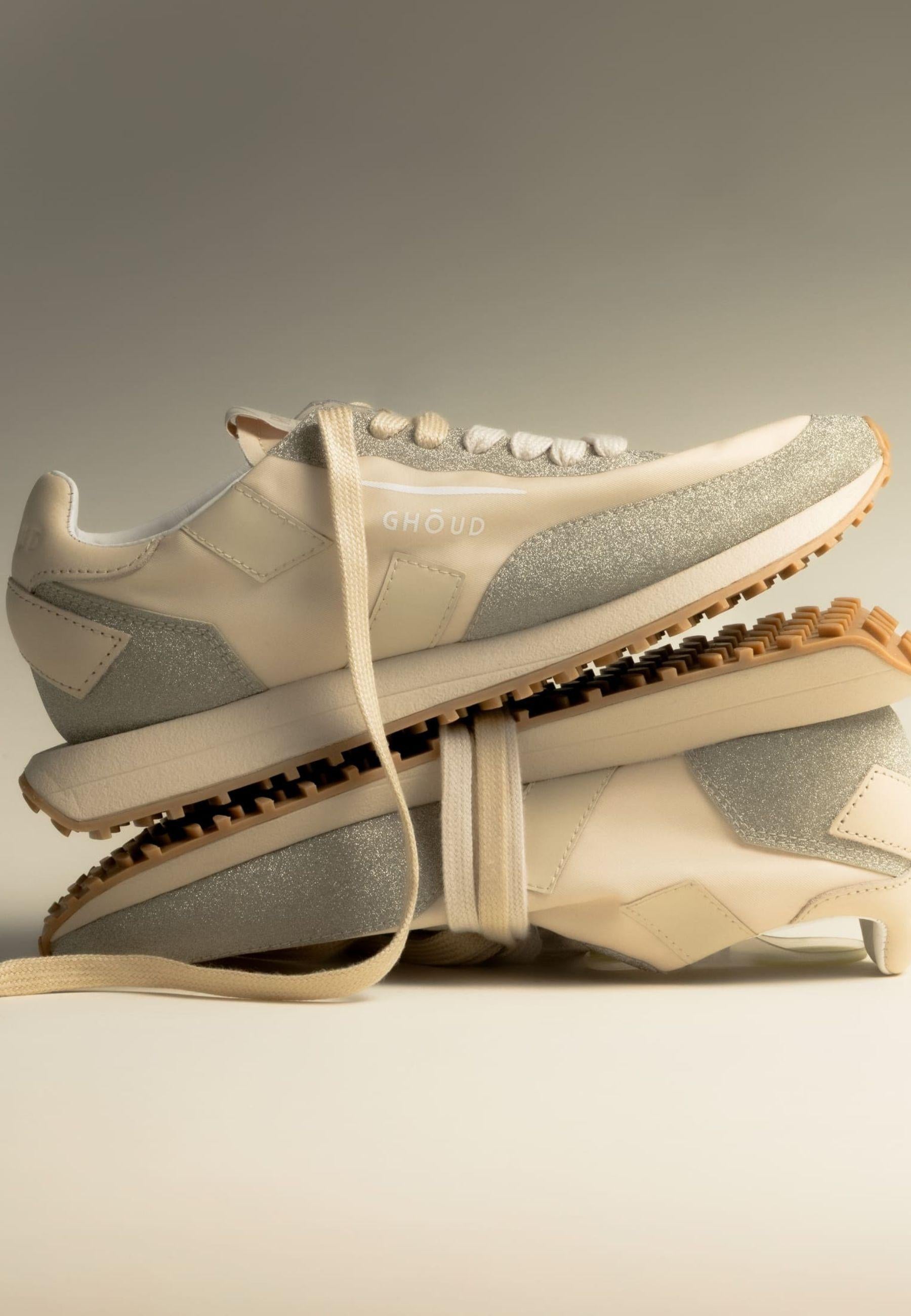 Sneakers Ghoud Rush Monoblock Bianco Glitter 
