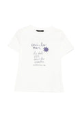 T-shirt in jersey di cotone con stampa lettering