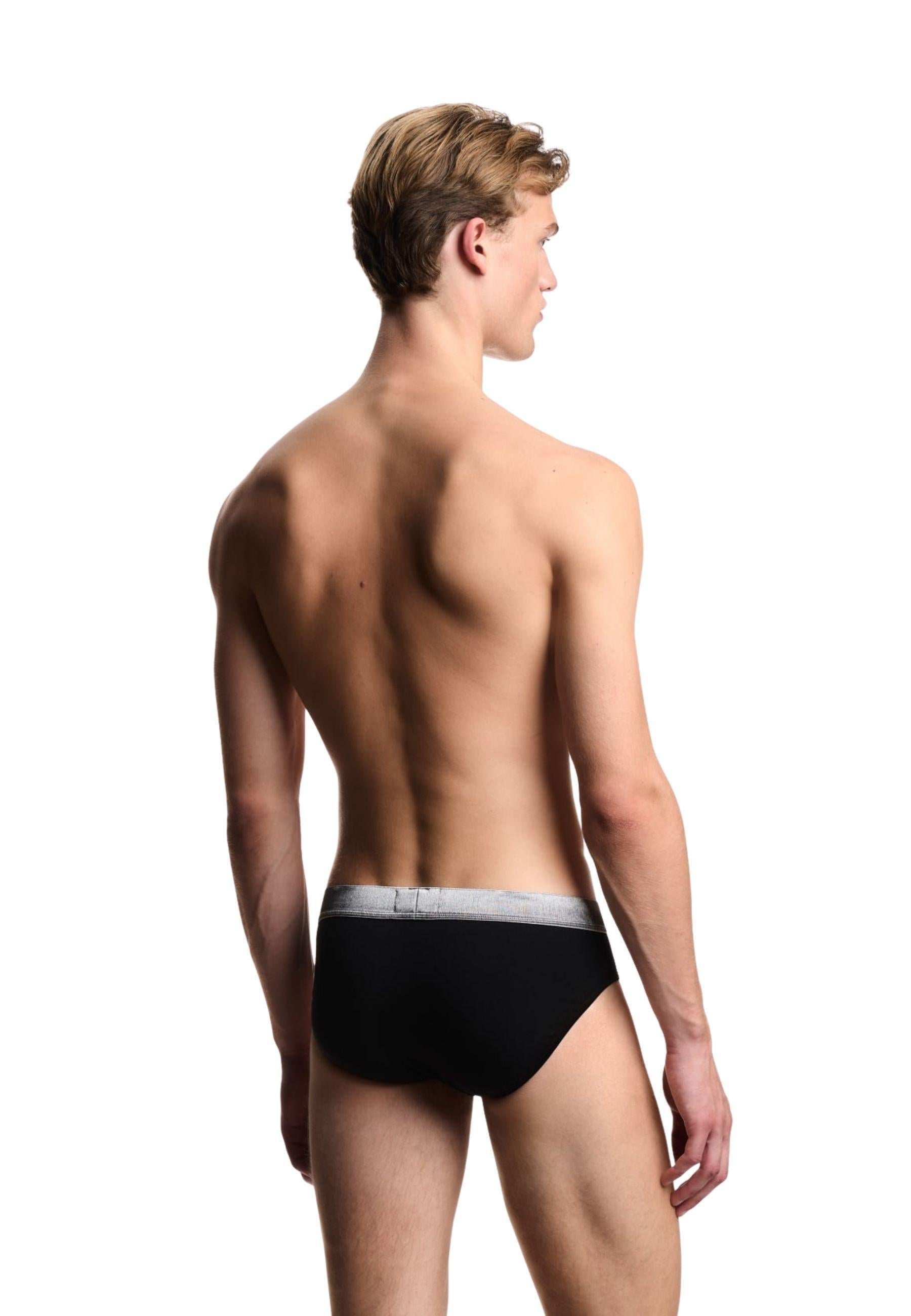 EMPORIO ARMANI - Pack 3 Slip in Jersey Organico Shiny Logoband ASV 