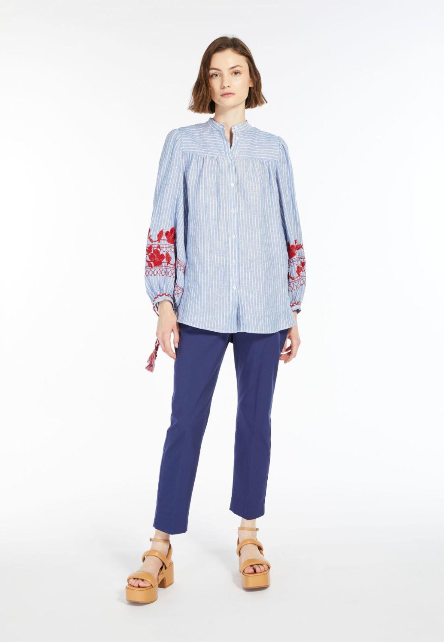 Weekend Max Mara - Pantaloni in gabardine di cotone stretch 