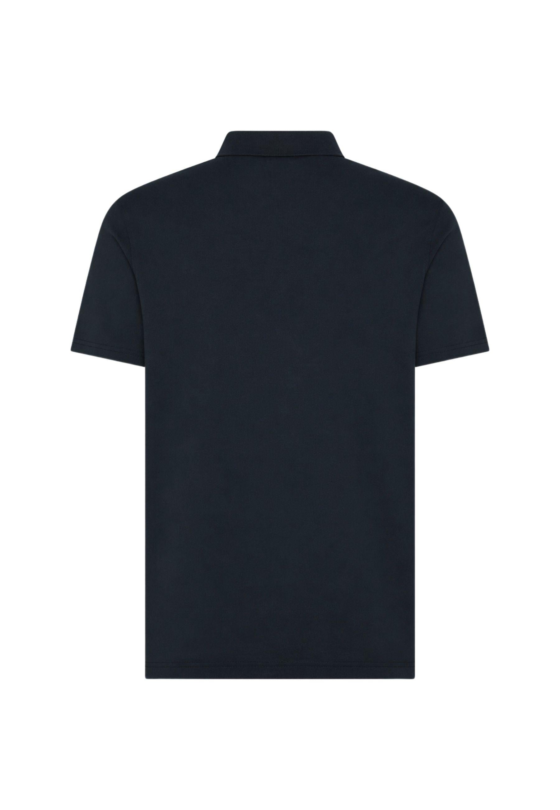 Polo in jersey di cotone blu navy 