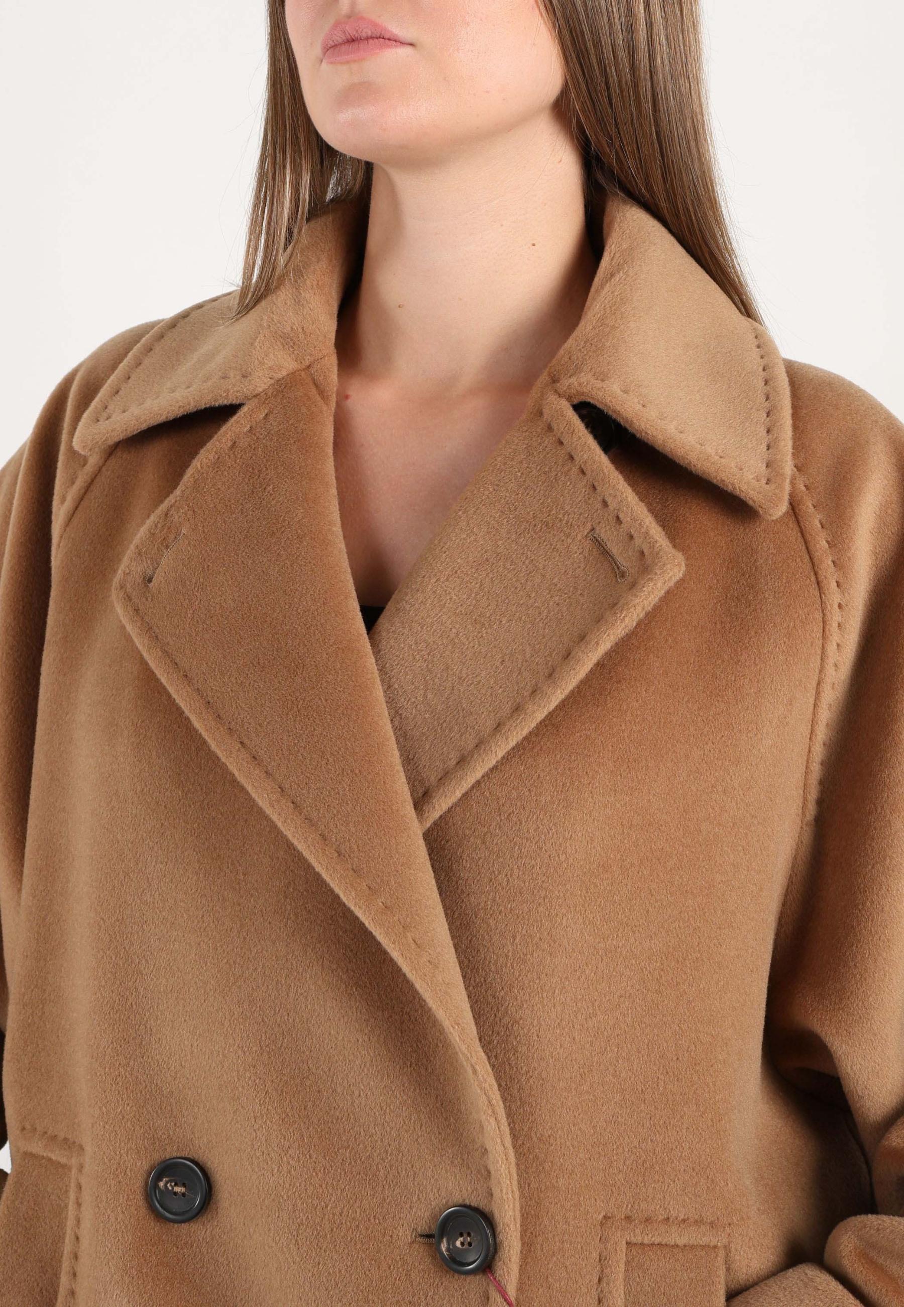 Max Mara Studio Ariano Caban Doppiopetto Donna in Pura Lana Vergine 