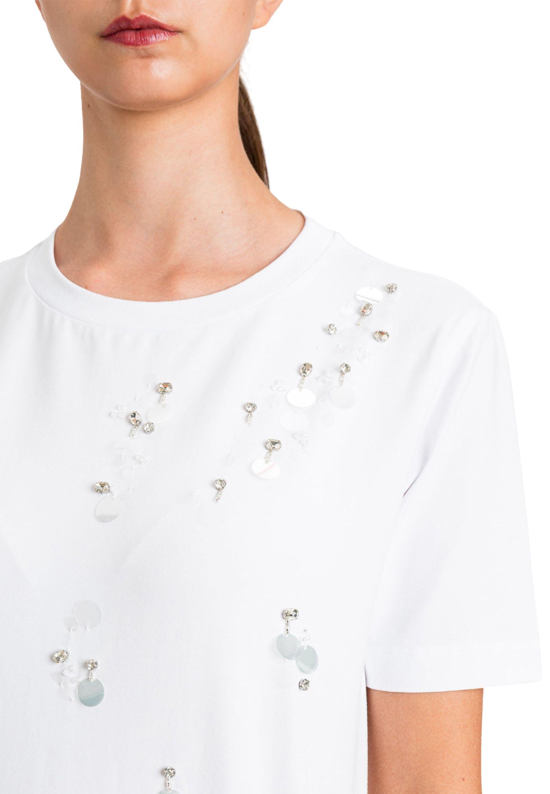 T-shirt Twinset Actitude con applicazioni - Bianco 