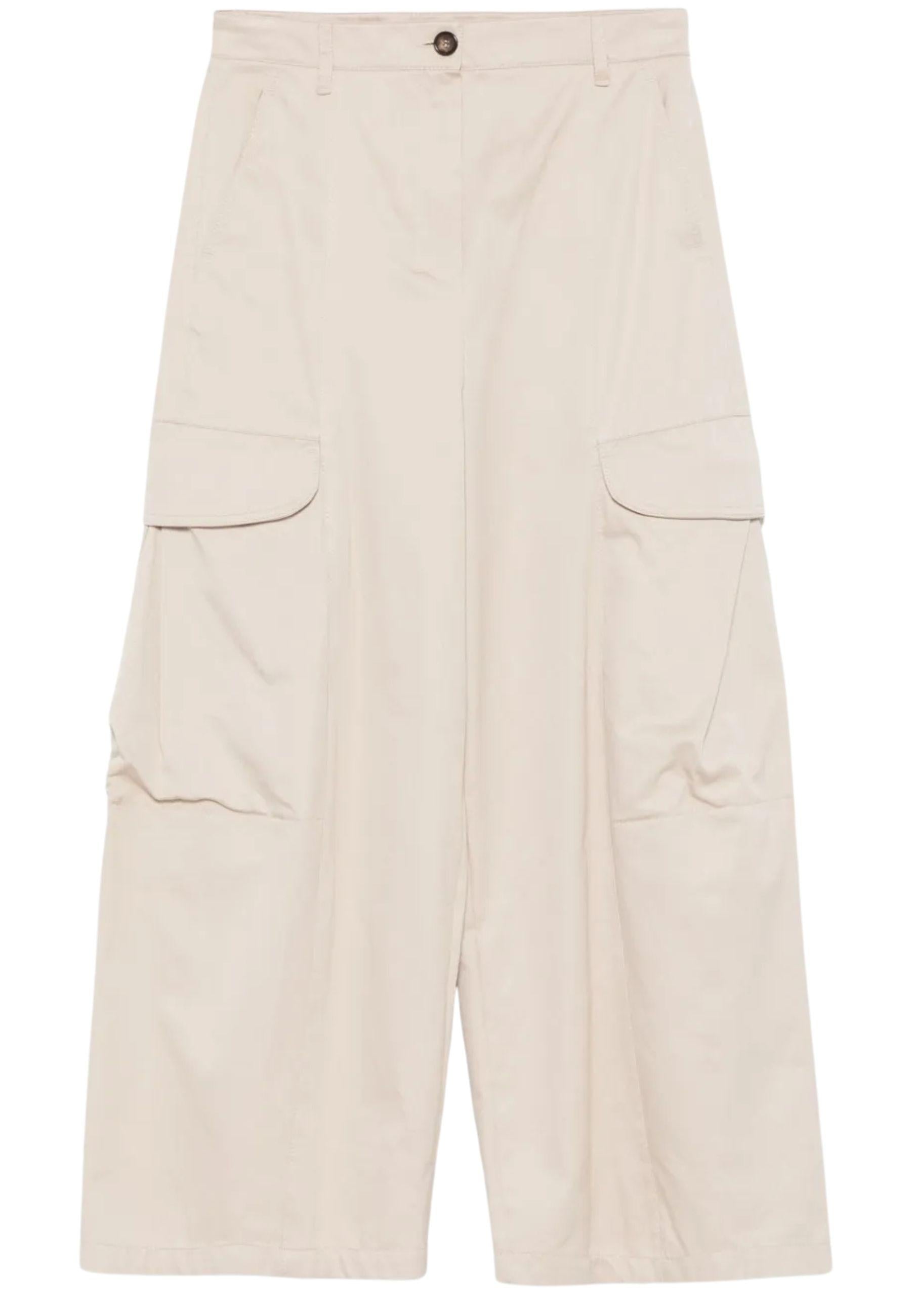 'S Max Mara - Pantaloni Rosatea in Cotone Beige Archivio 