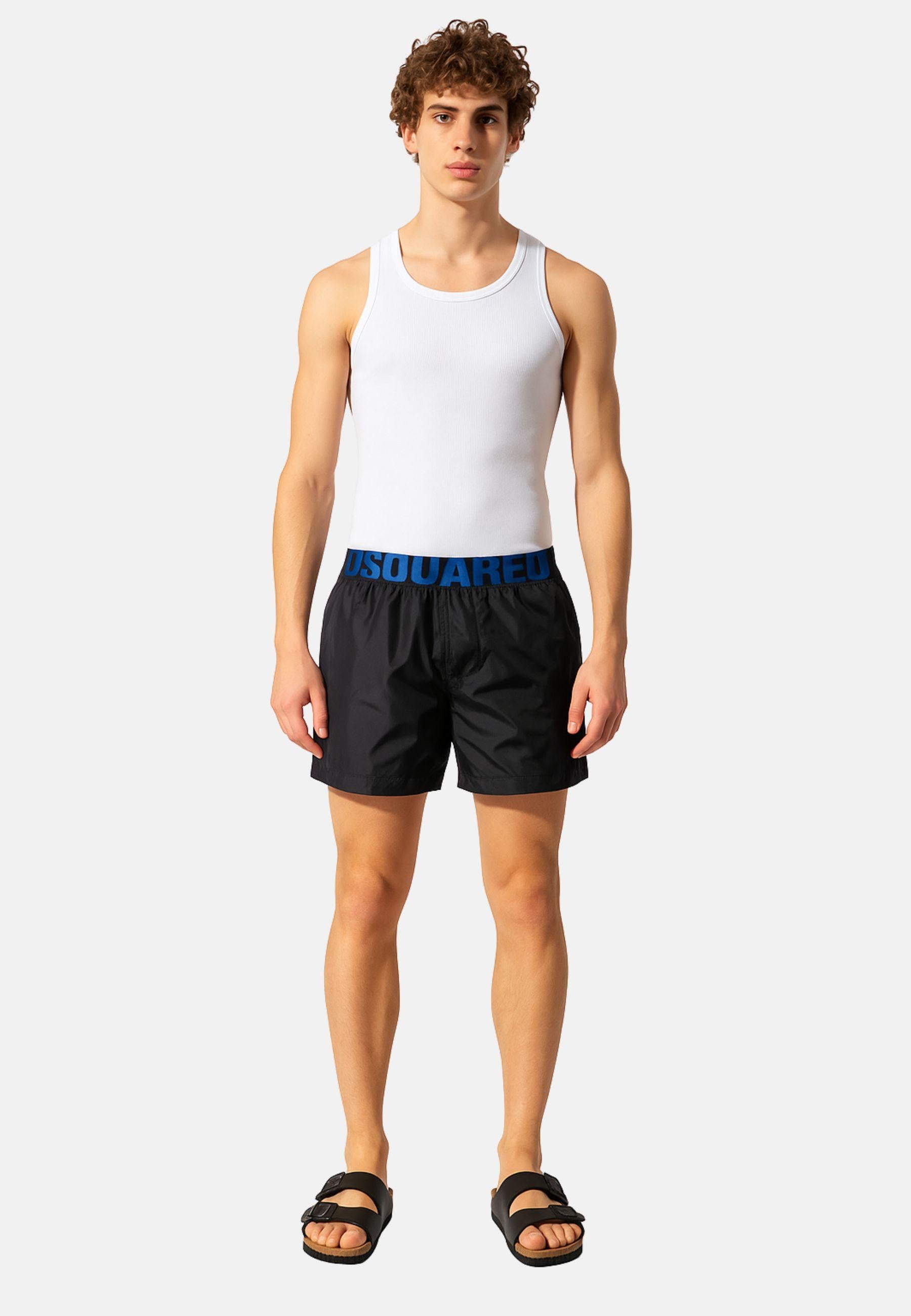 Costume da bagno uomo con logo elastico 