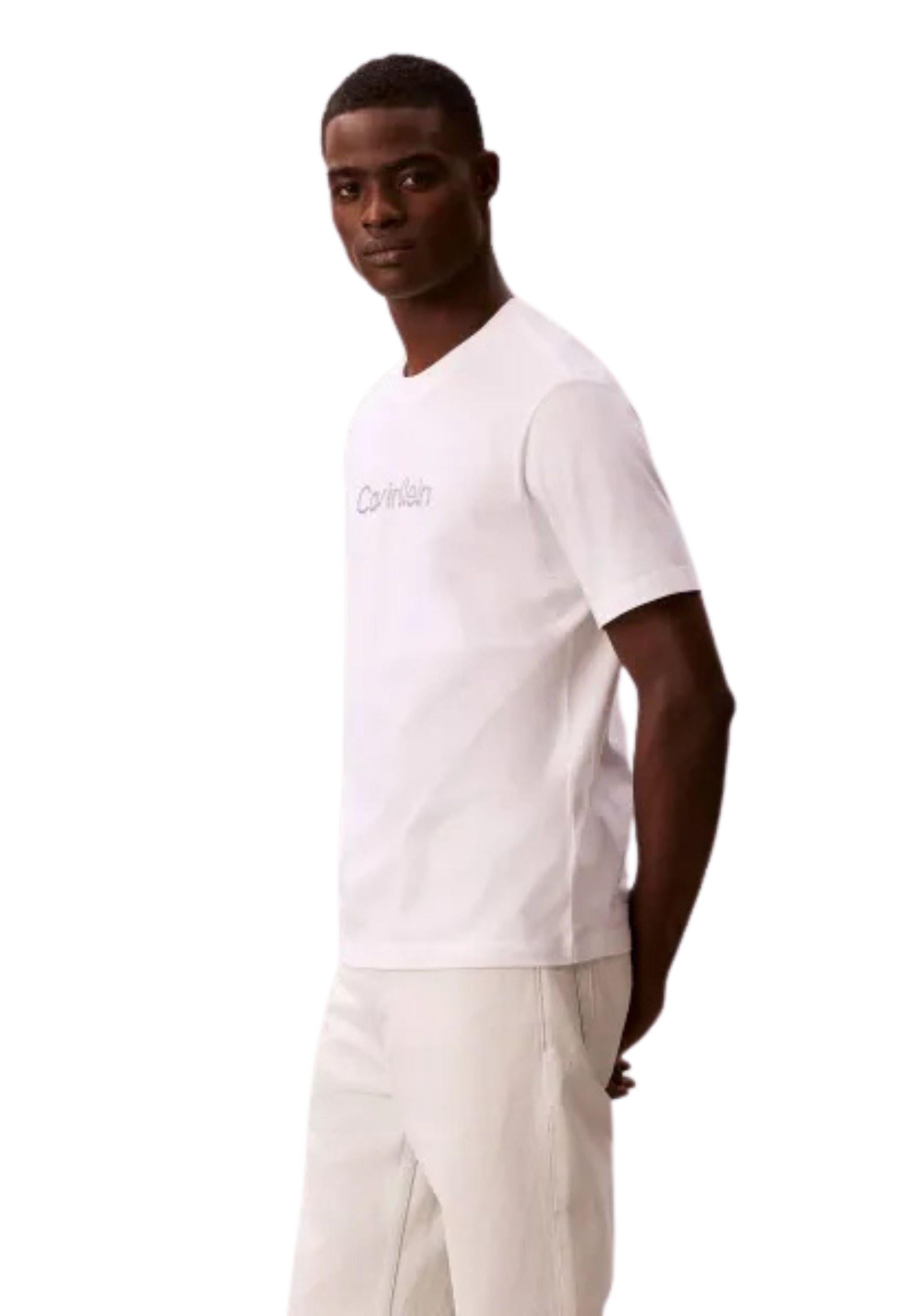 T-shirt Calvin Klein in cotone - Bianca 
