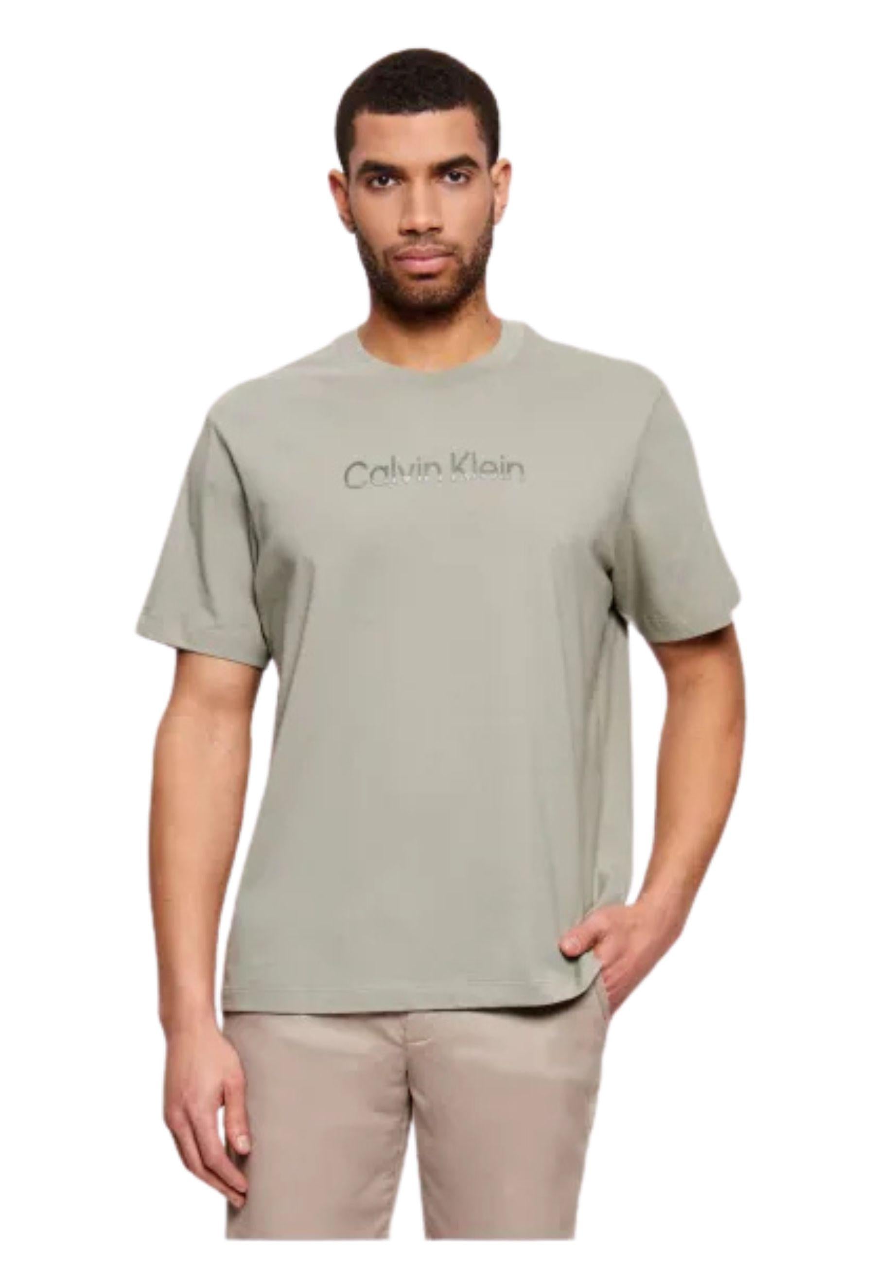 T-shirt Calvin Klein in cotone - Verde 