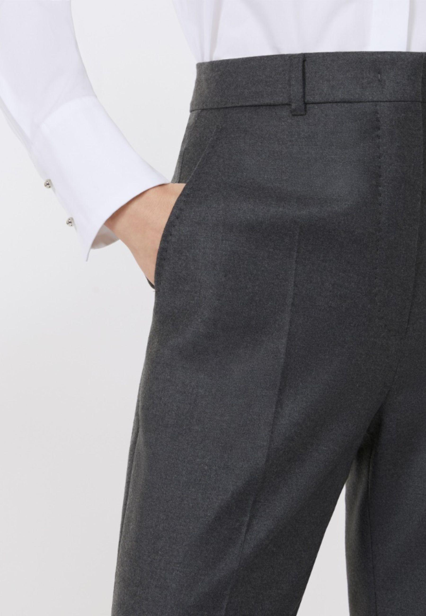 Pantalone in flanella stretch 