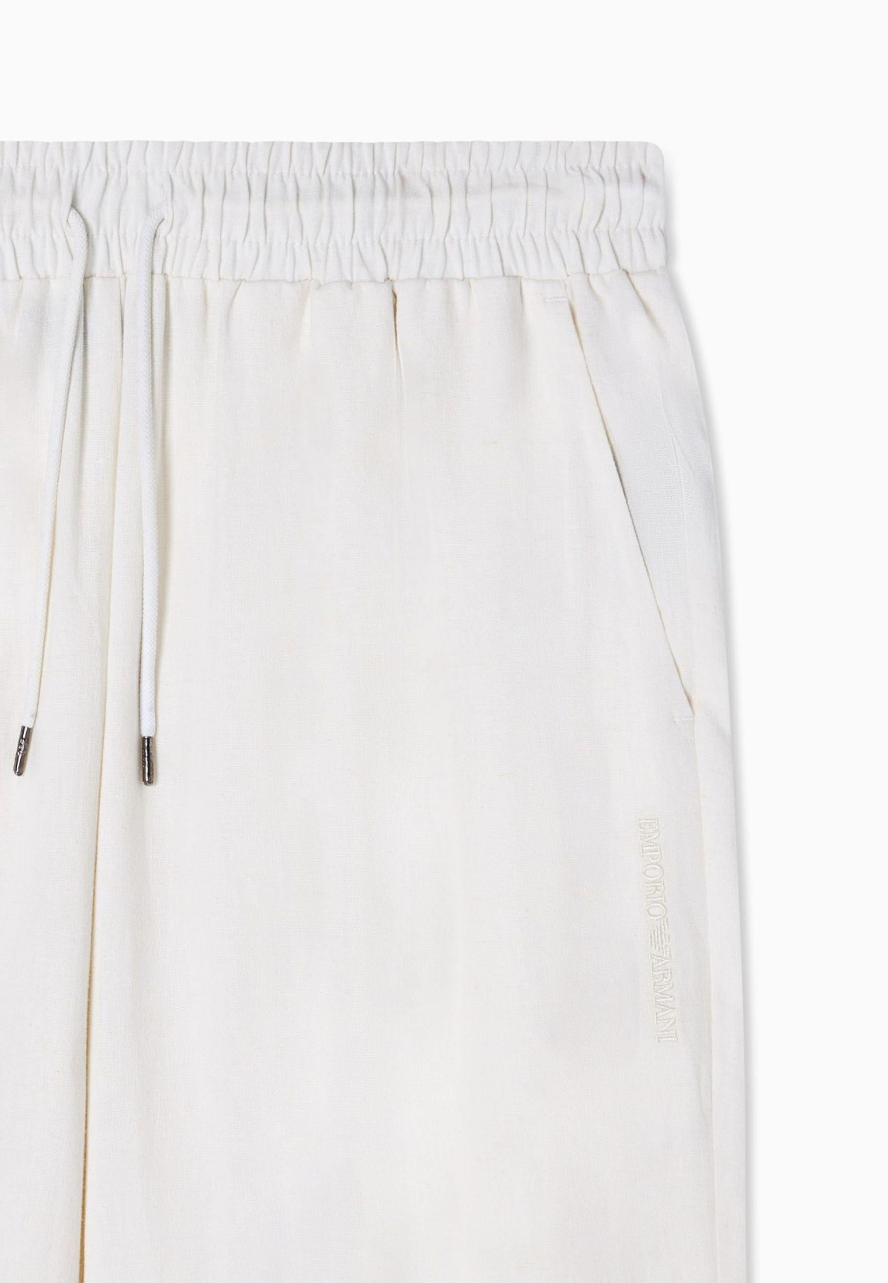 EMPORIO ARMANI - Pantaloni Beachwear in Misto Lino 