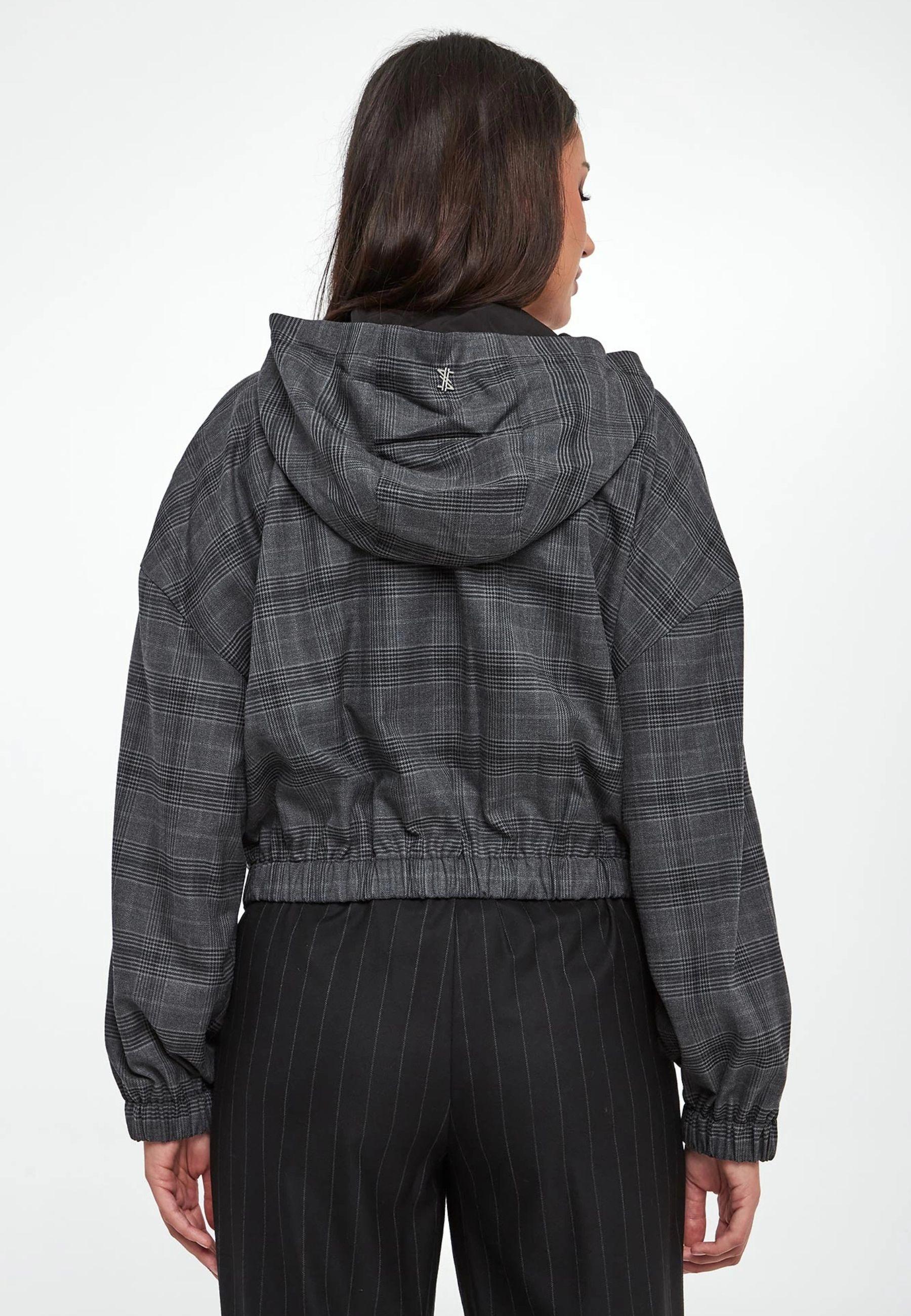 Giacca Donna Twinset Actitude con Cappuccio a Quadri 