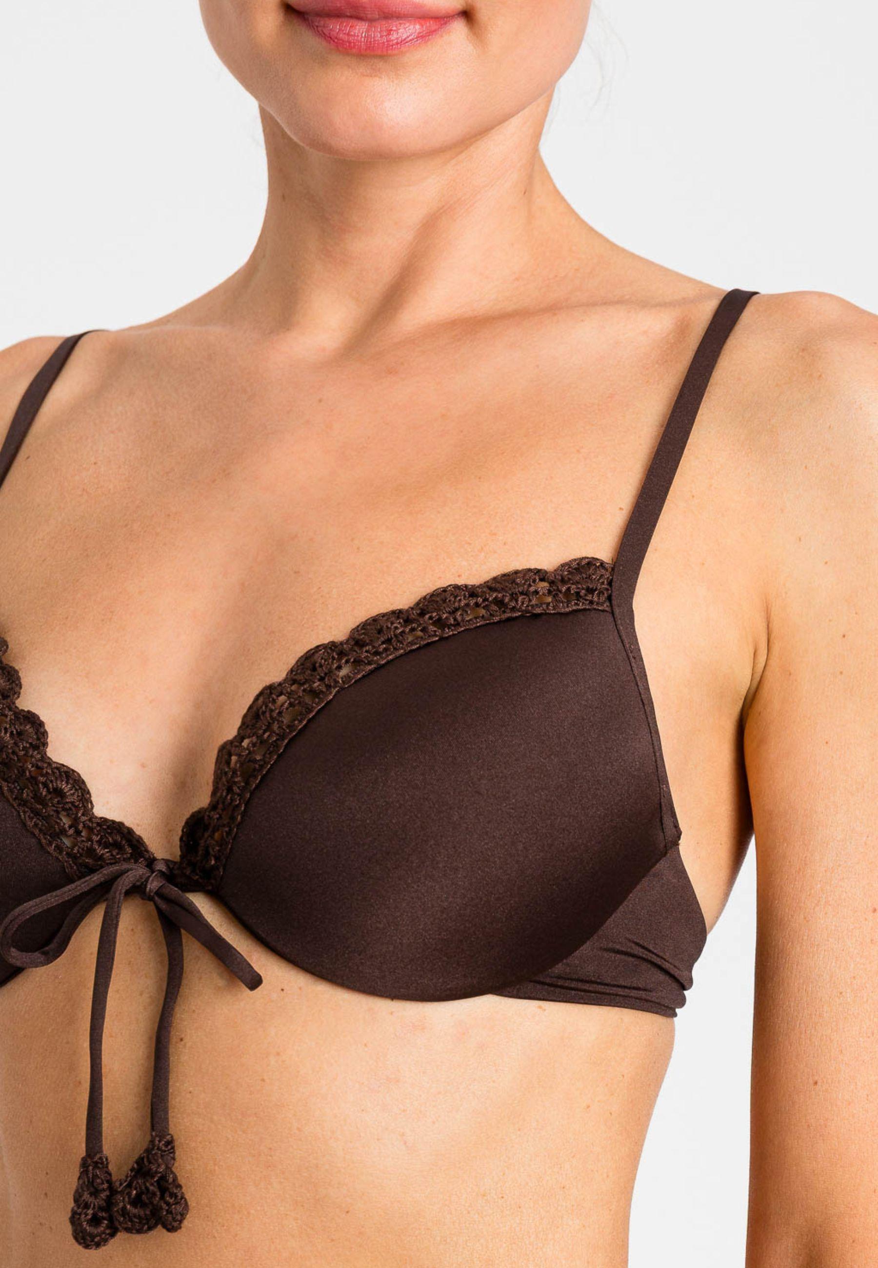 Bikini Push-Up Twinset Coppa C con Profilo Crochet e Slip Regolabile 