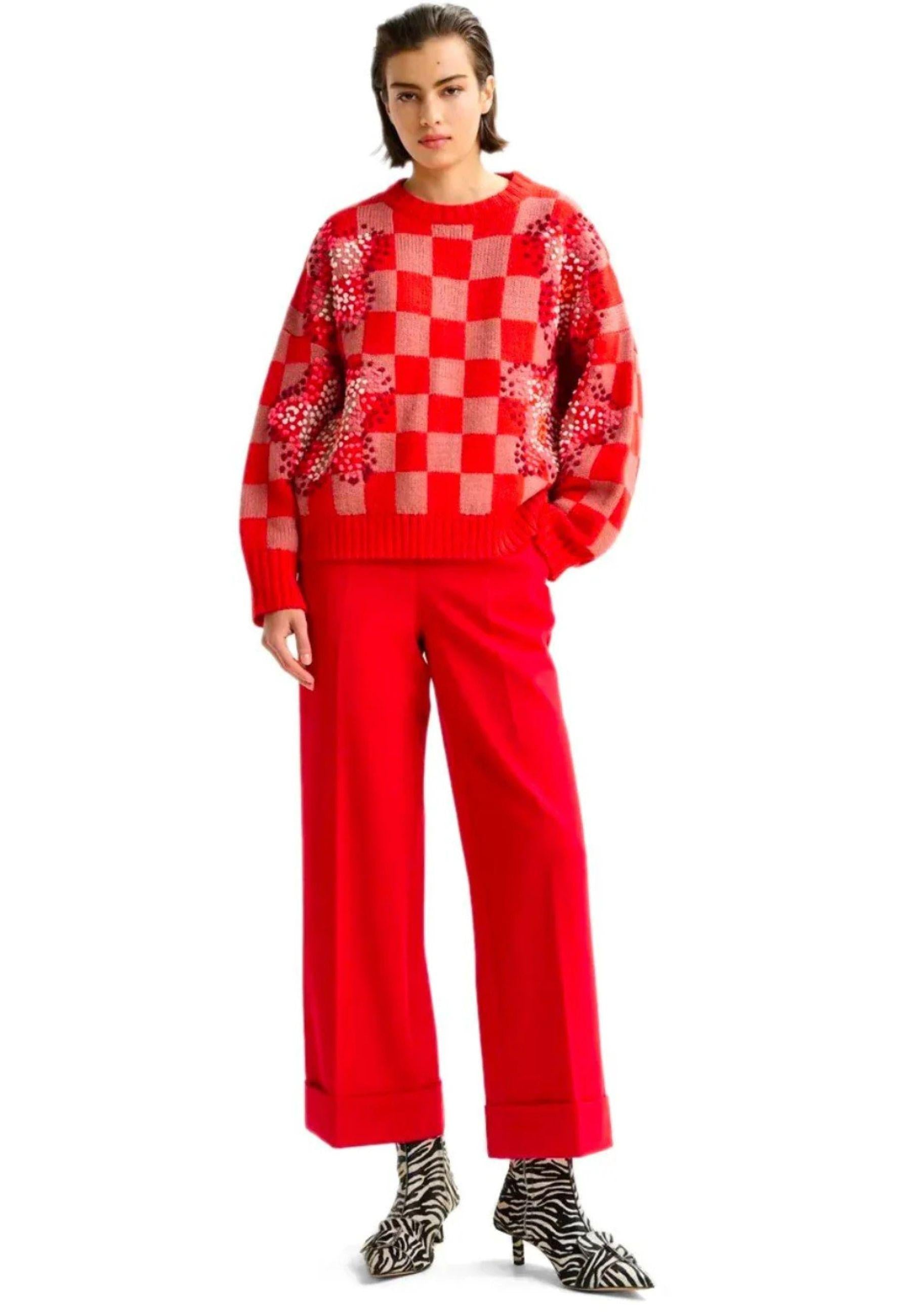 Essentiel Antwerp - Pantalone Cropped IMO Rosso 