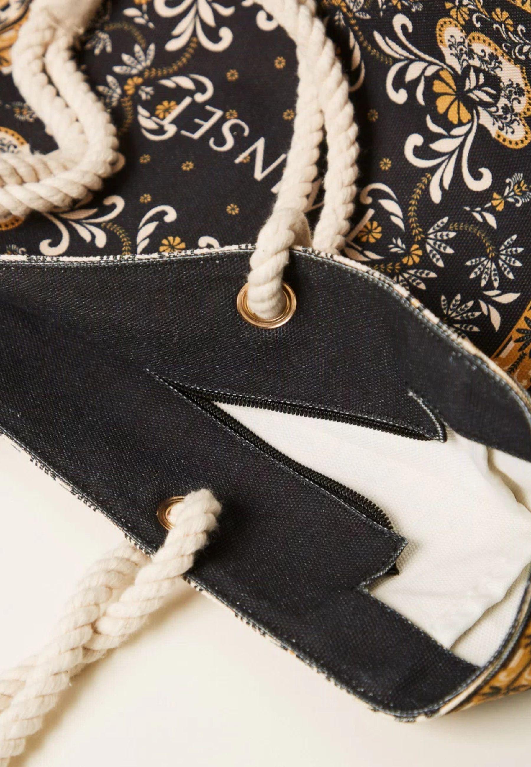 Borsa Shopper in Canvas con Stampa Foulard 