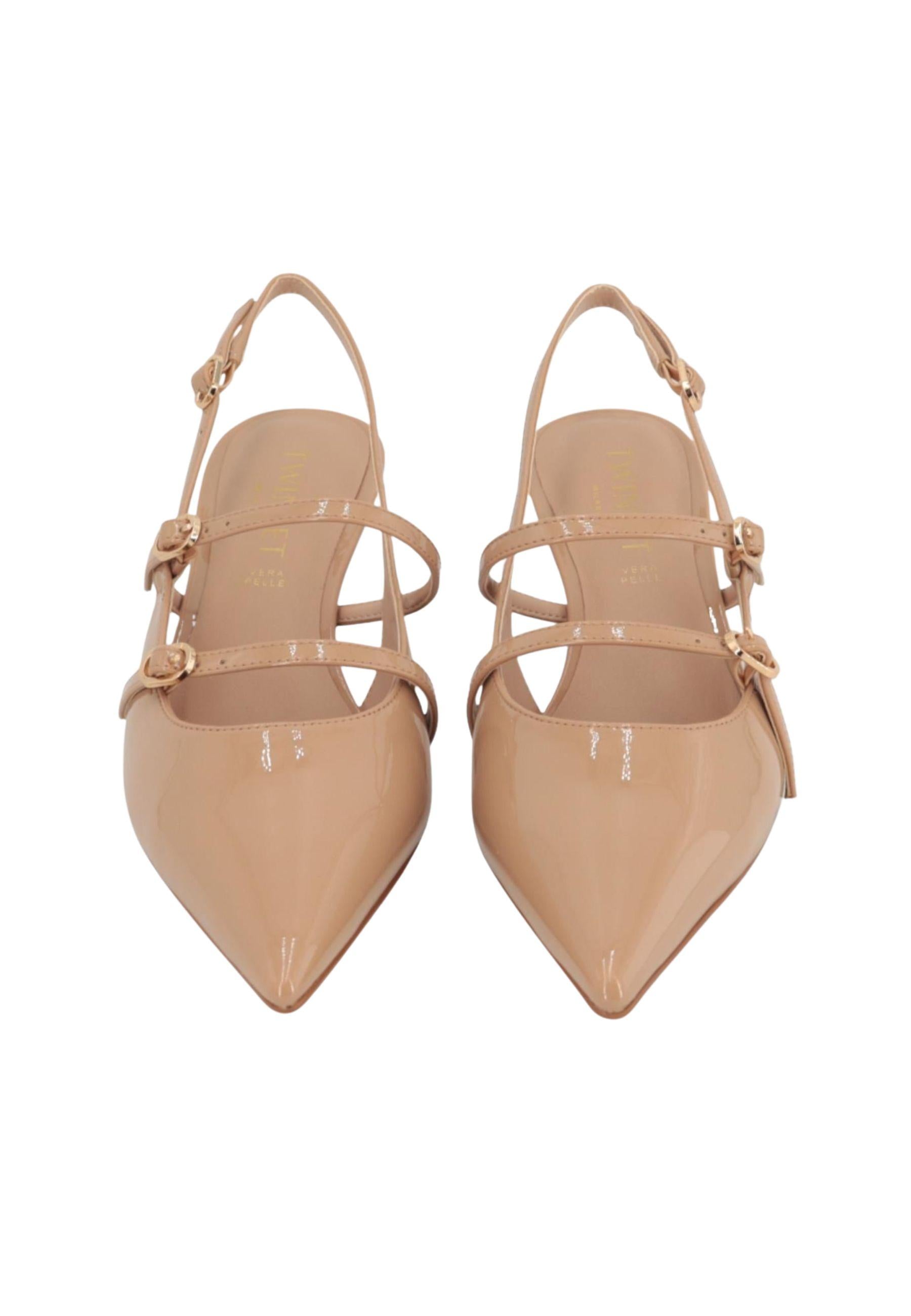 Décolleté sling back con cinturini 