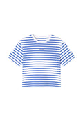 Twinset Blue Striped T-shirt with Embroidered Logo