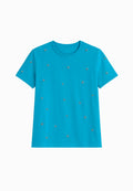 T-shirt con ricamo a mano