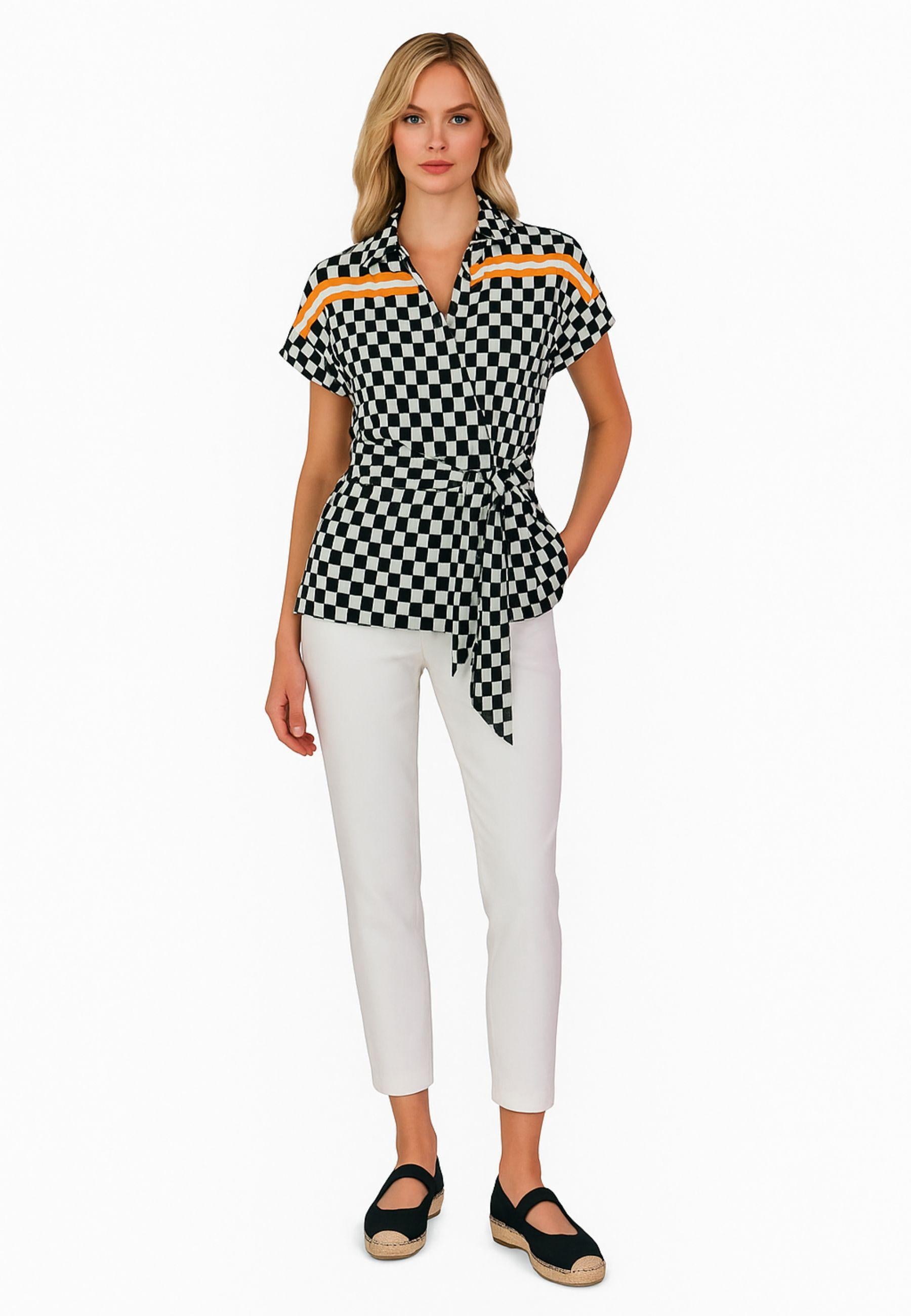 Camicia con nodo in vita 