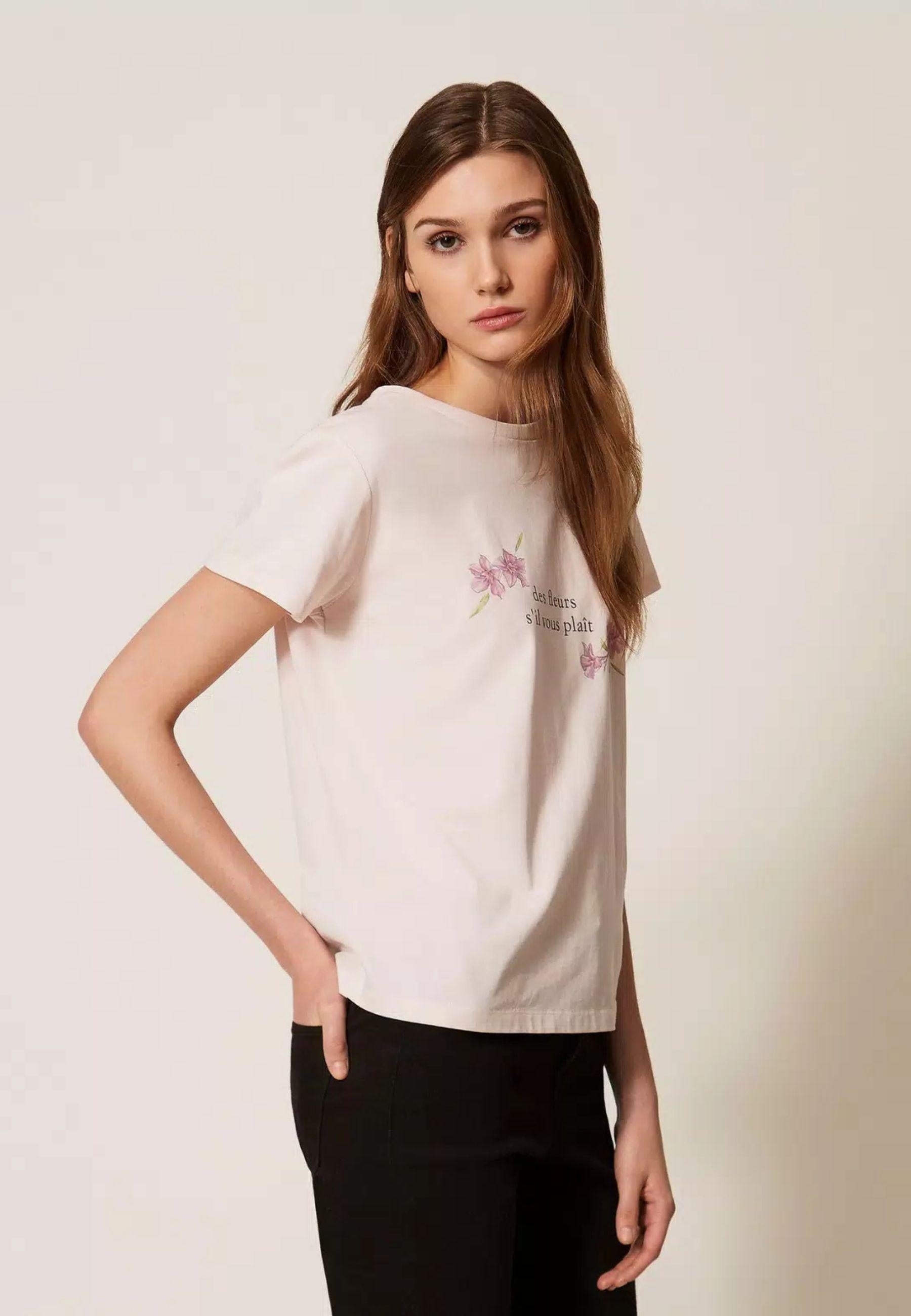 T-shirt regular con stampa Twinset 