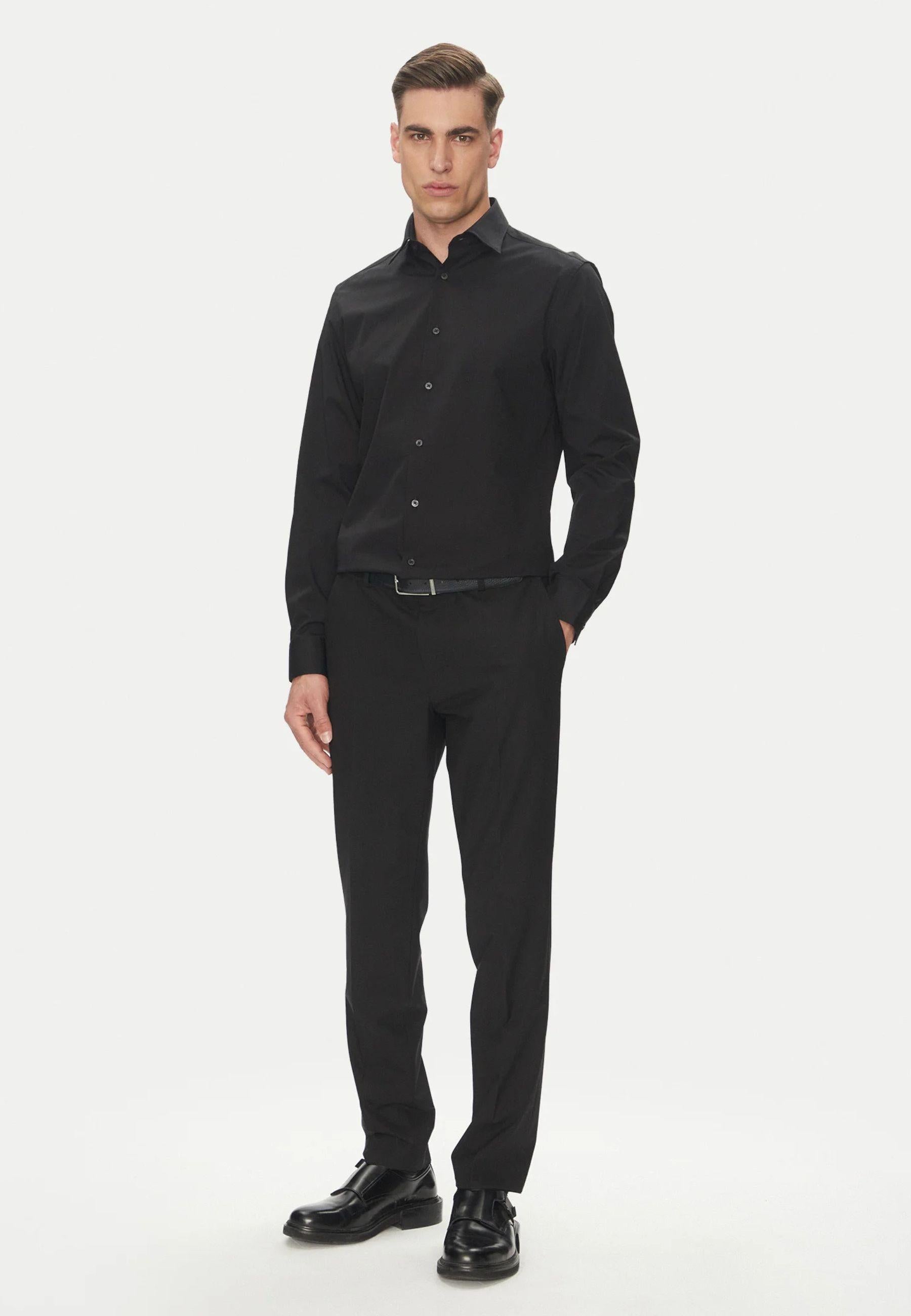 Camicia nera da uomo Calvin Klein 