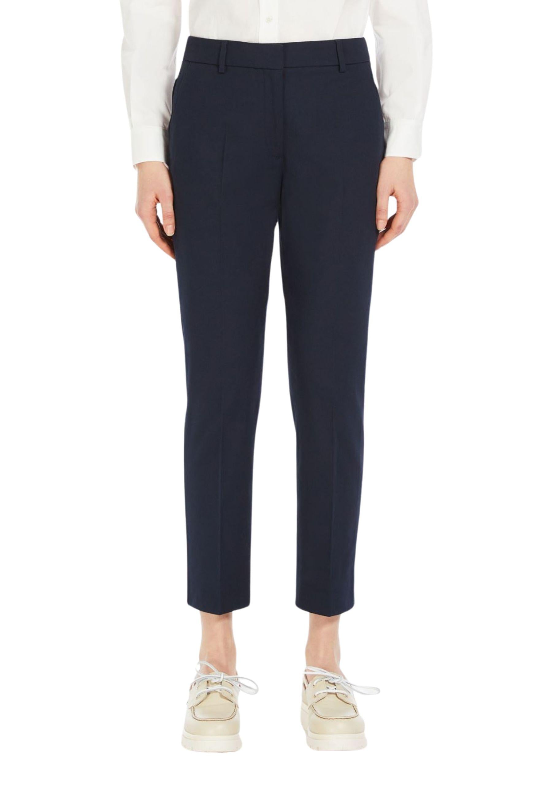 Pantalone a sigaretta in cotone stretch 