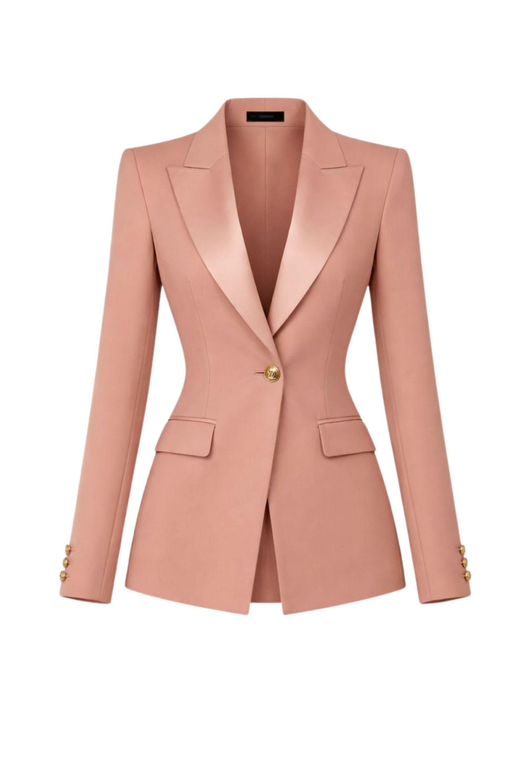 Giacca monopetto in tessuto tecnico con dettagli cut-out sul retro 