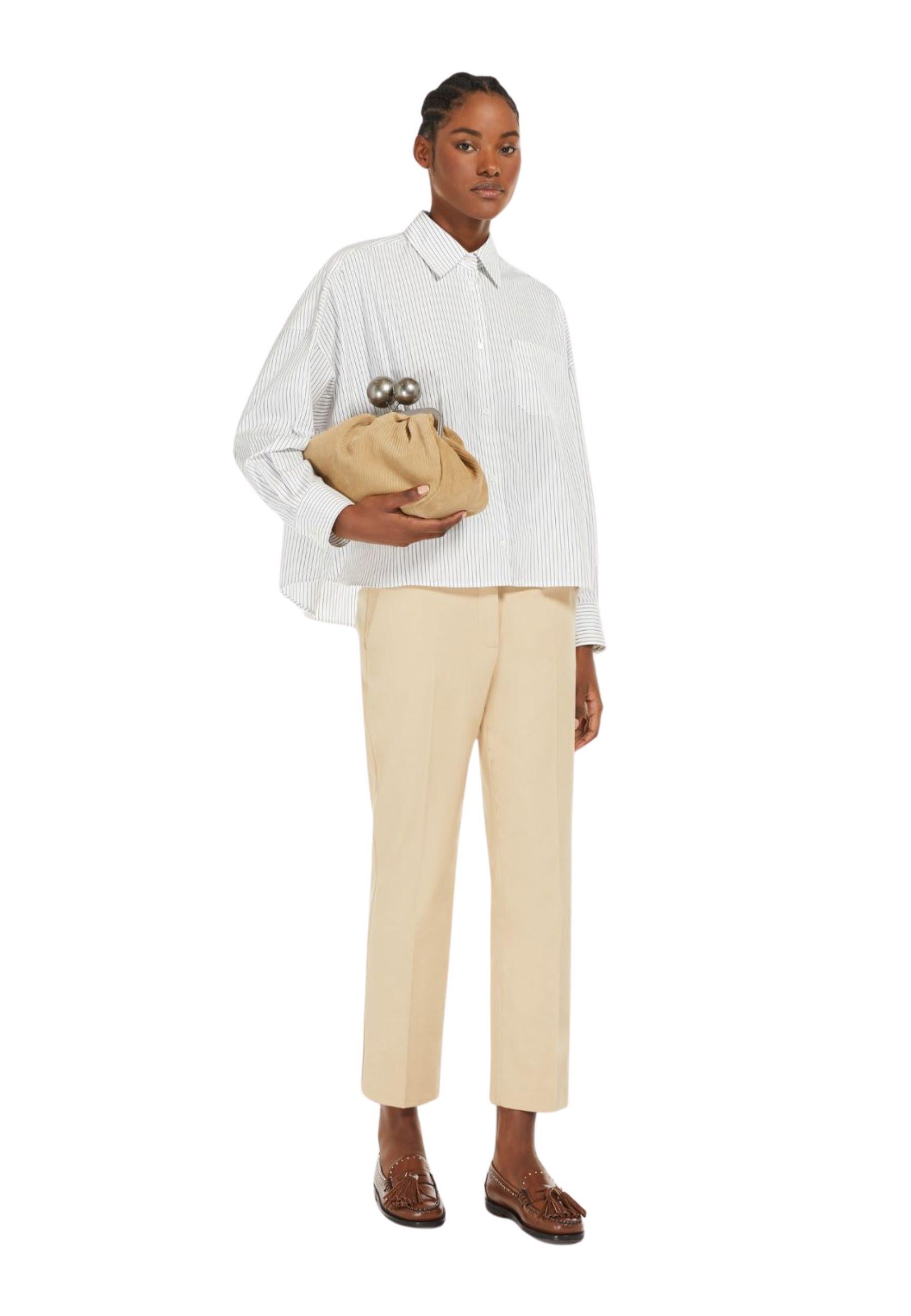 Weekend Max Mara - Pantaloni dritti in cotone stretch 