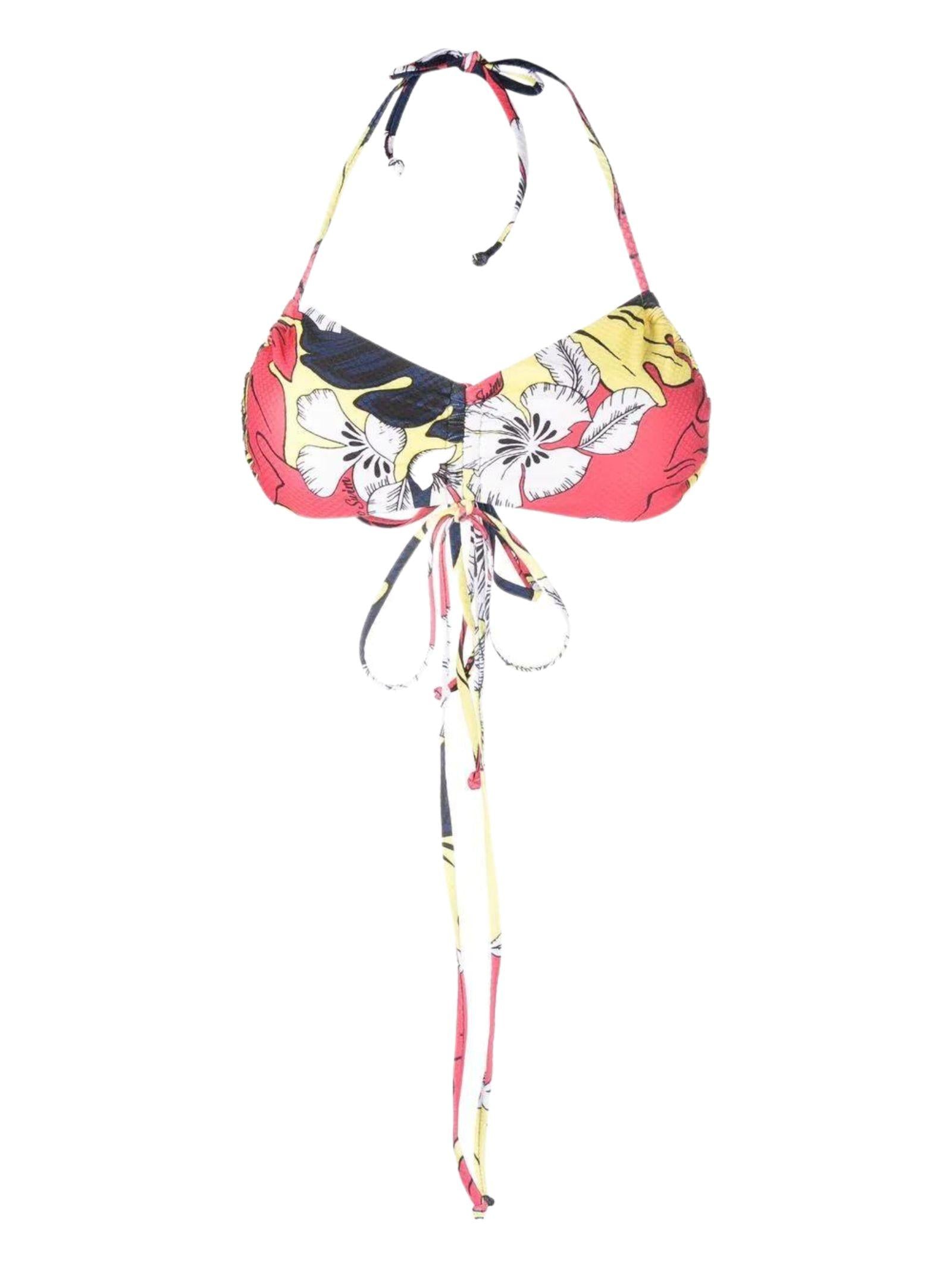 Top bikini a fiori 