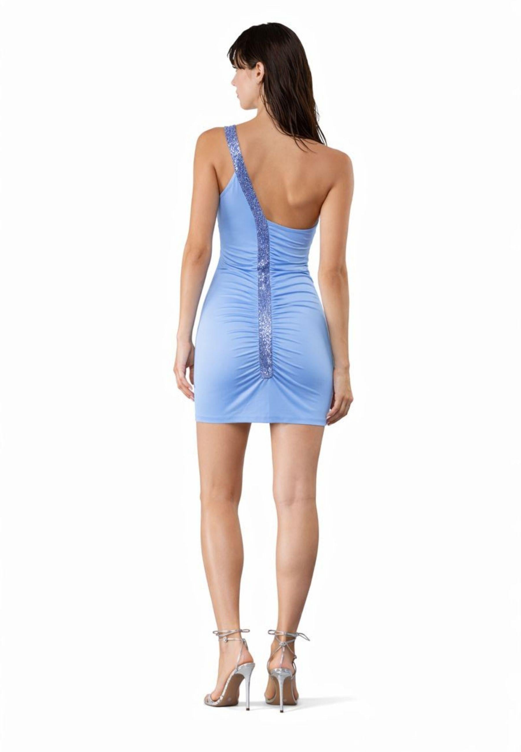 Mini dress monospalla aderente 