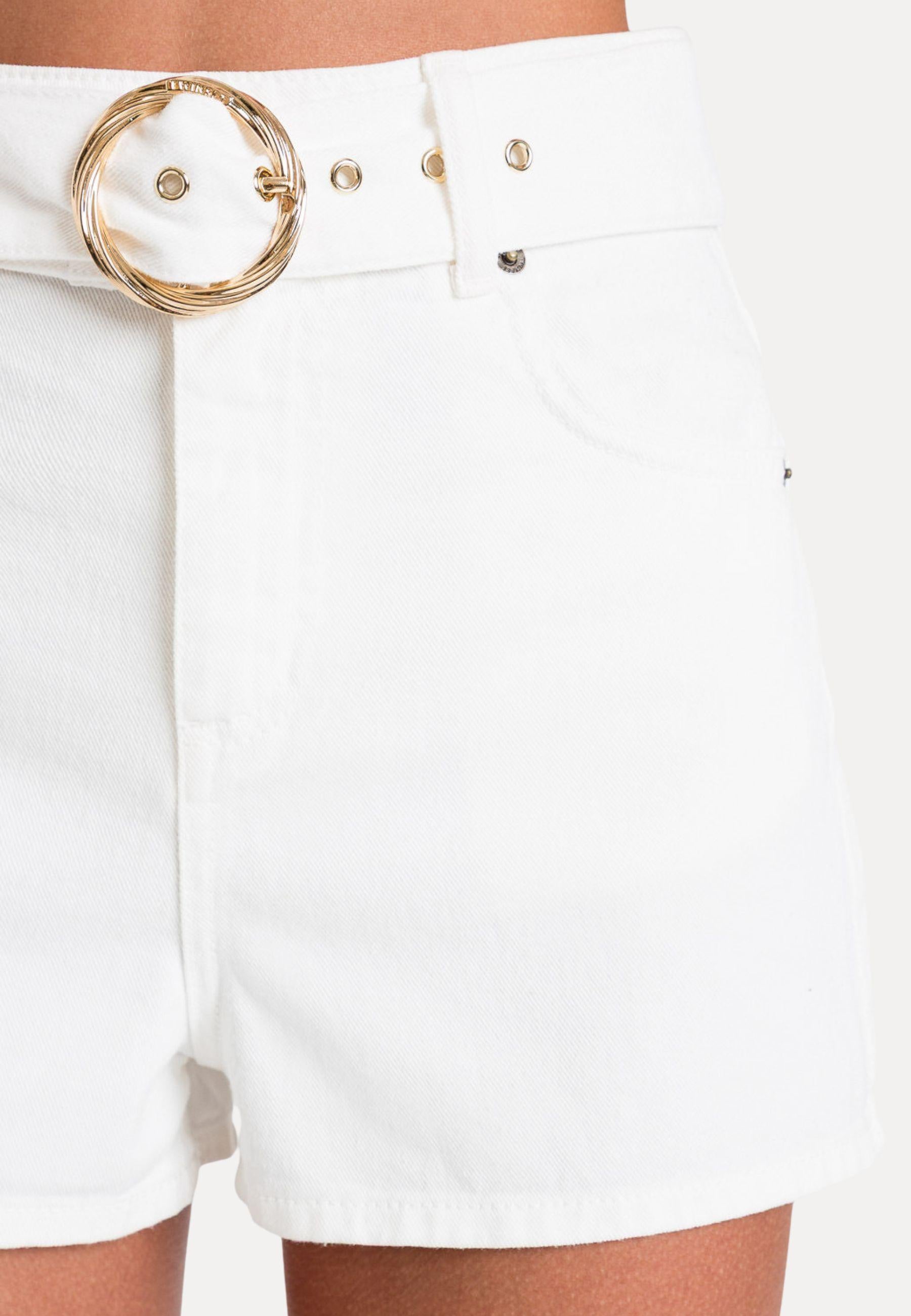 Shorts in cotone con cintura 