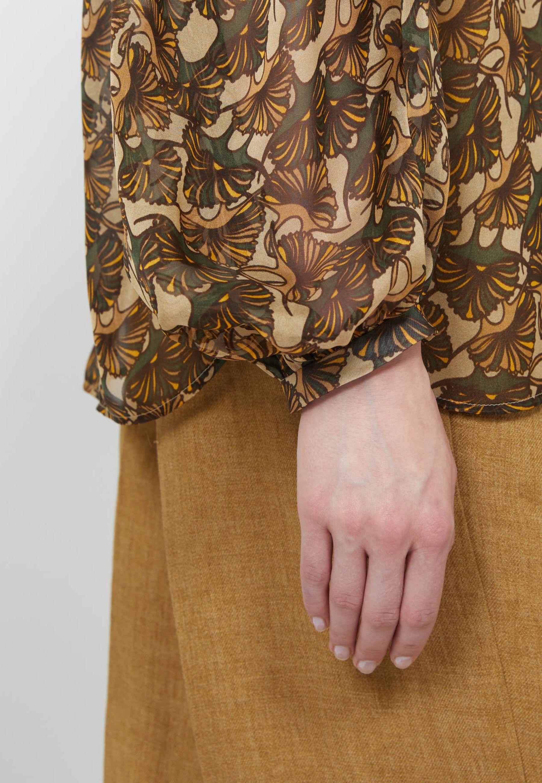 Max Mara Studio - Blusa in chiffon di pura seta stampata 