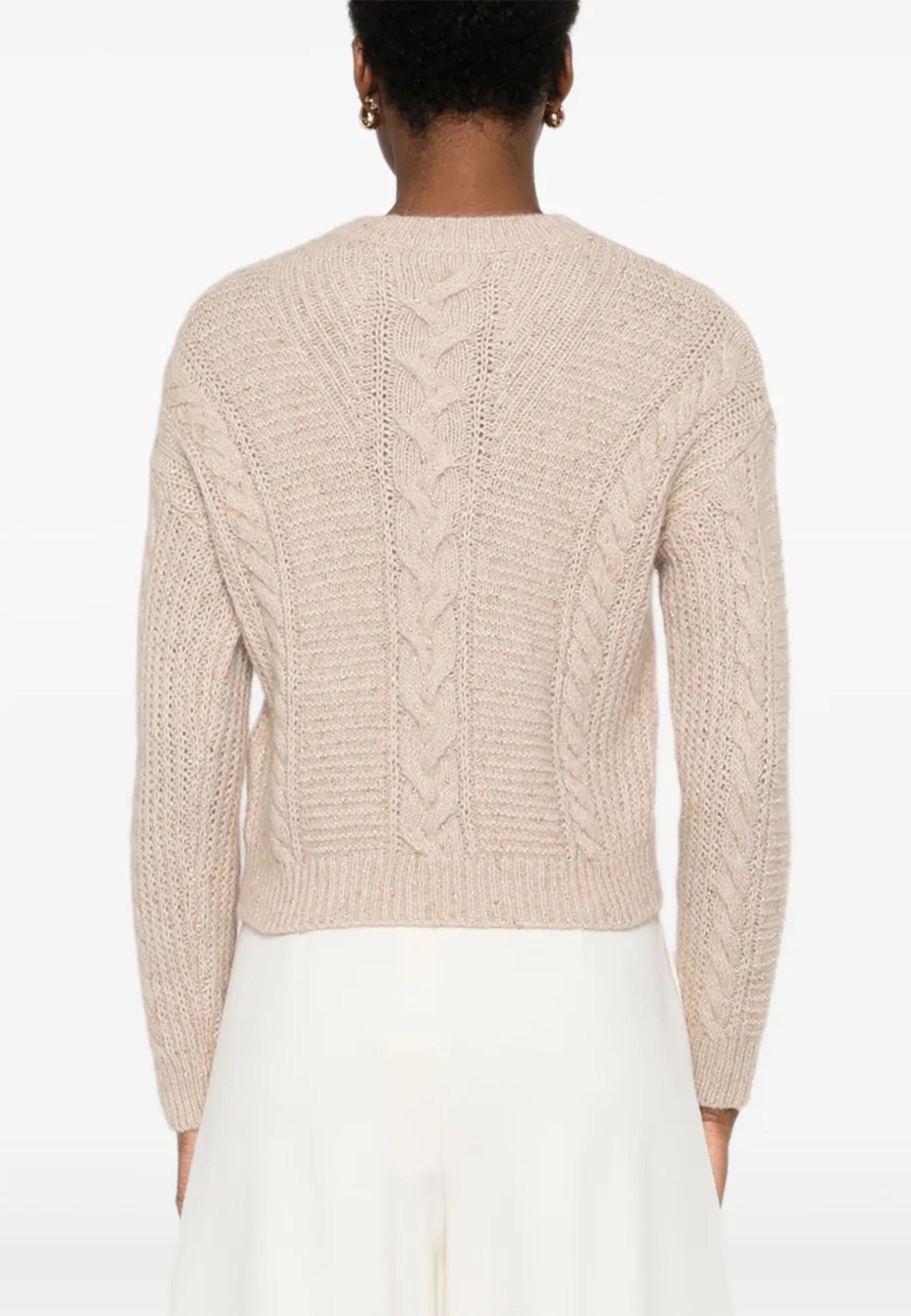 MAX MARA STUDIO - Maglia cropped in filato misto alpaca 