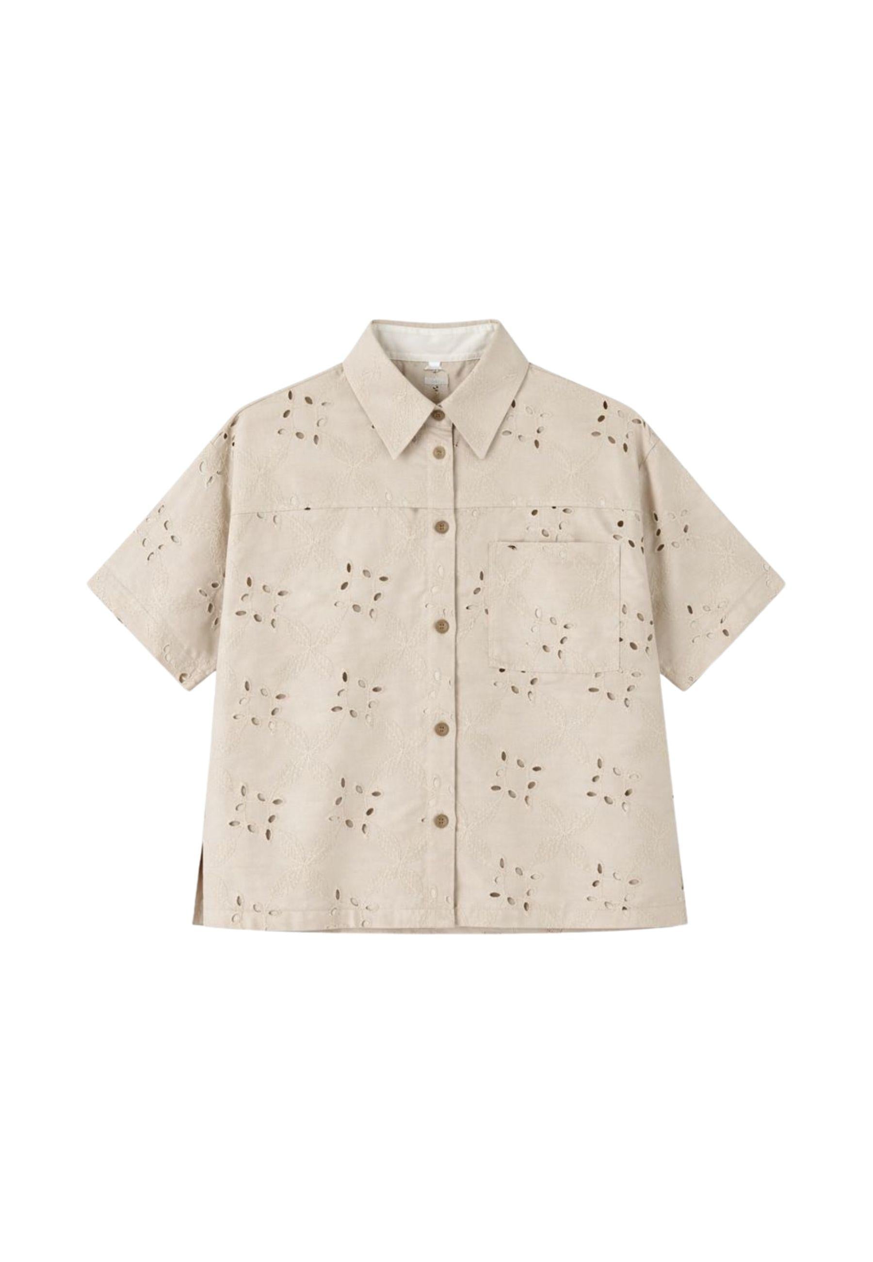 Camicia in cotone ricamato 