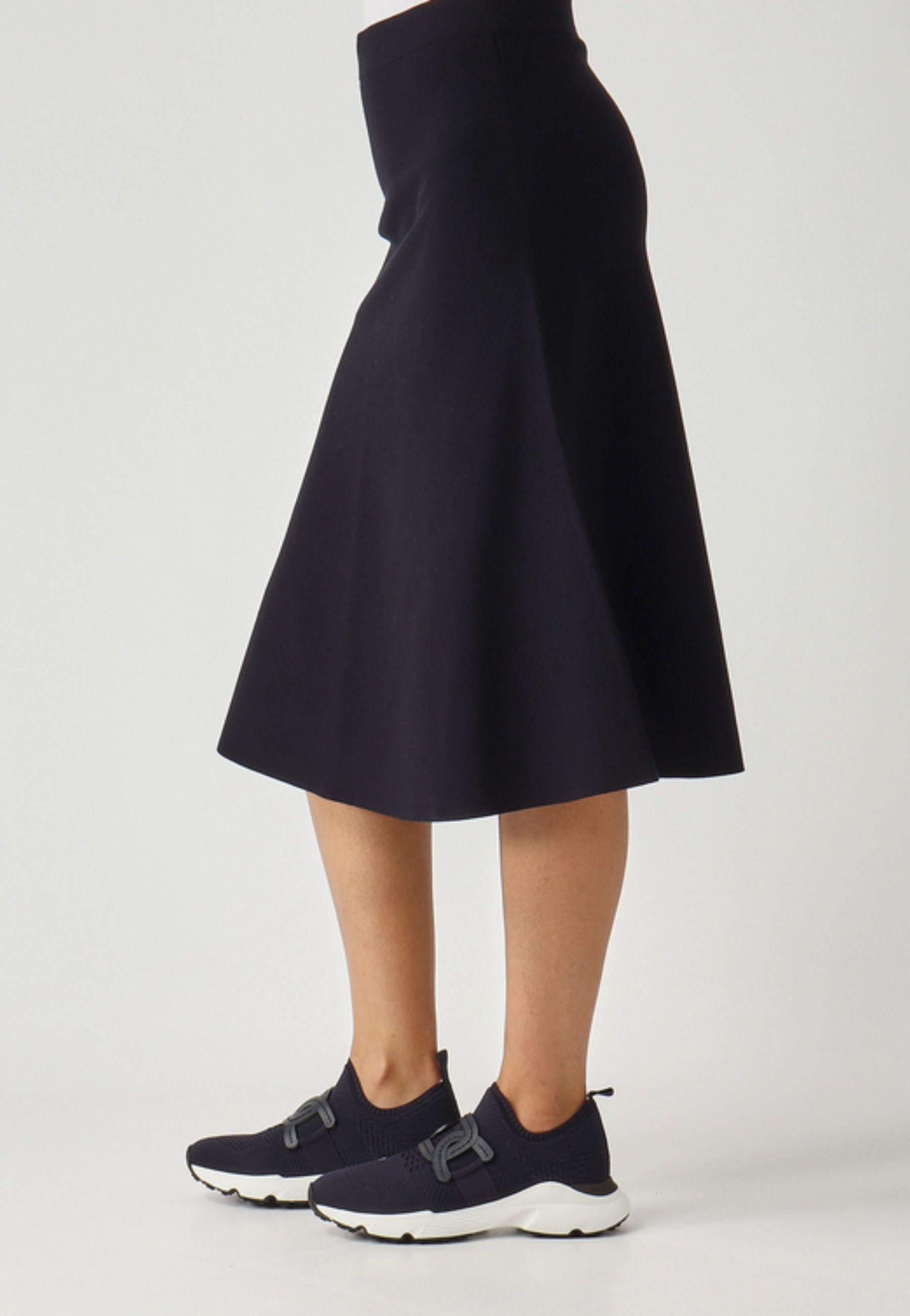 Max Mara - Gonna longuette in viscosa stretch 